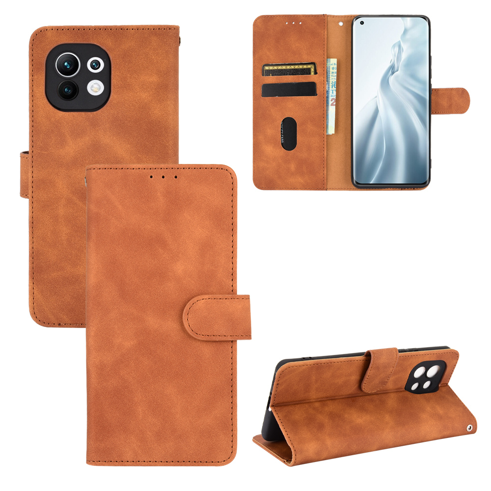 Skin-touch Leder Flip Shell Für Xiaomi Mi 11 Brieftasche Telefonabdeckung - Braun, Xiaomi Mi 11
Skin-touch Leder Flip Shell Für Xiaomi Mi 11 Brieftasche Telefonabdeckung - Braun, Xiaomi Mi 11