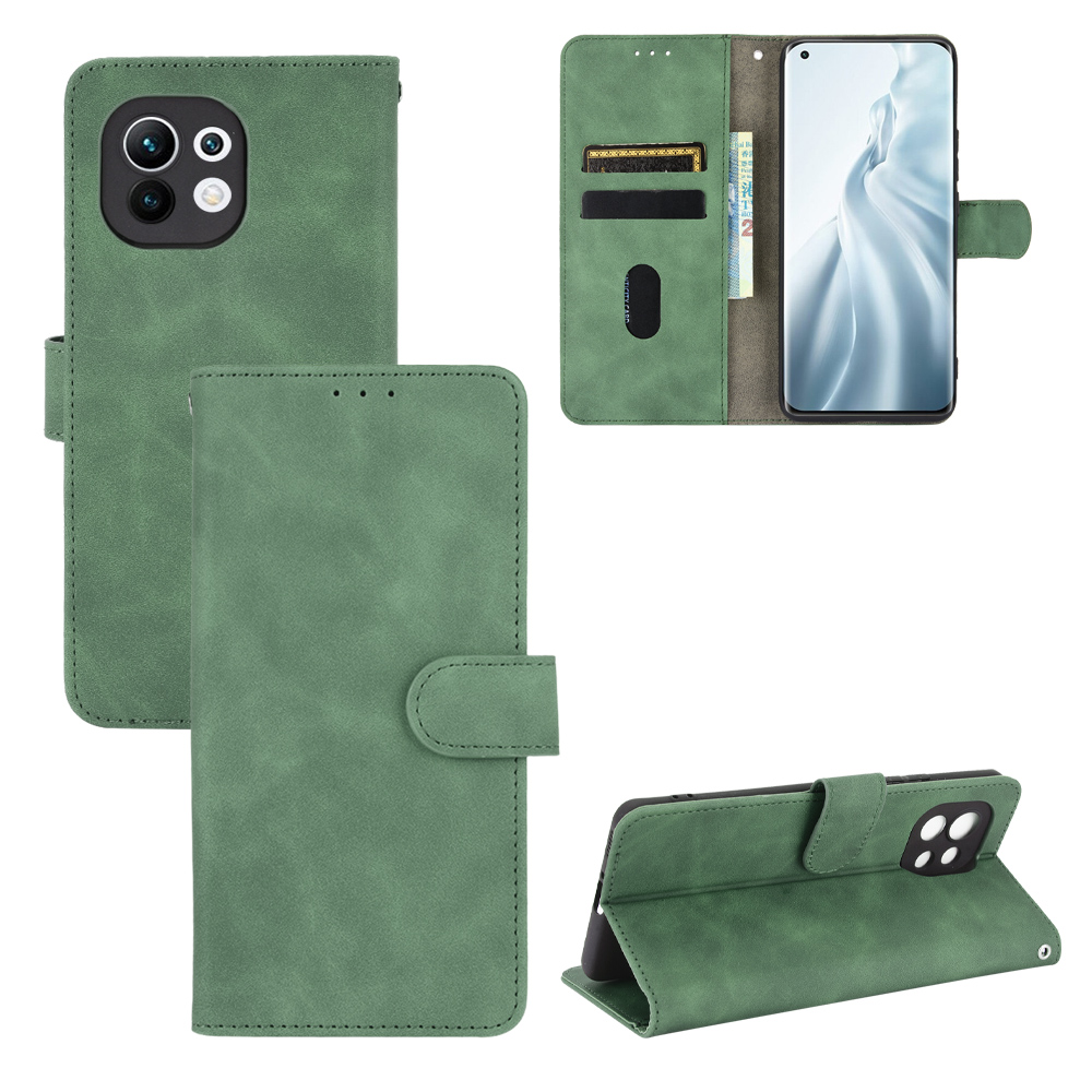 Skin-touch Leder Flip Shell Für Xiaomi Mi 11 Brieftasche Telefonabdeckung - Grün, Xiaomi Mi 11
Skin-touch Leder Flip Shell Für Xiaomi Mi 11 Brieftasche Telefonabdeckung - Grün, Xiaomi Mi 11