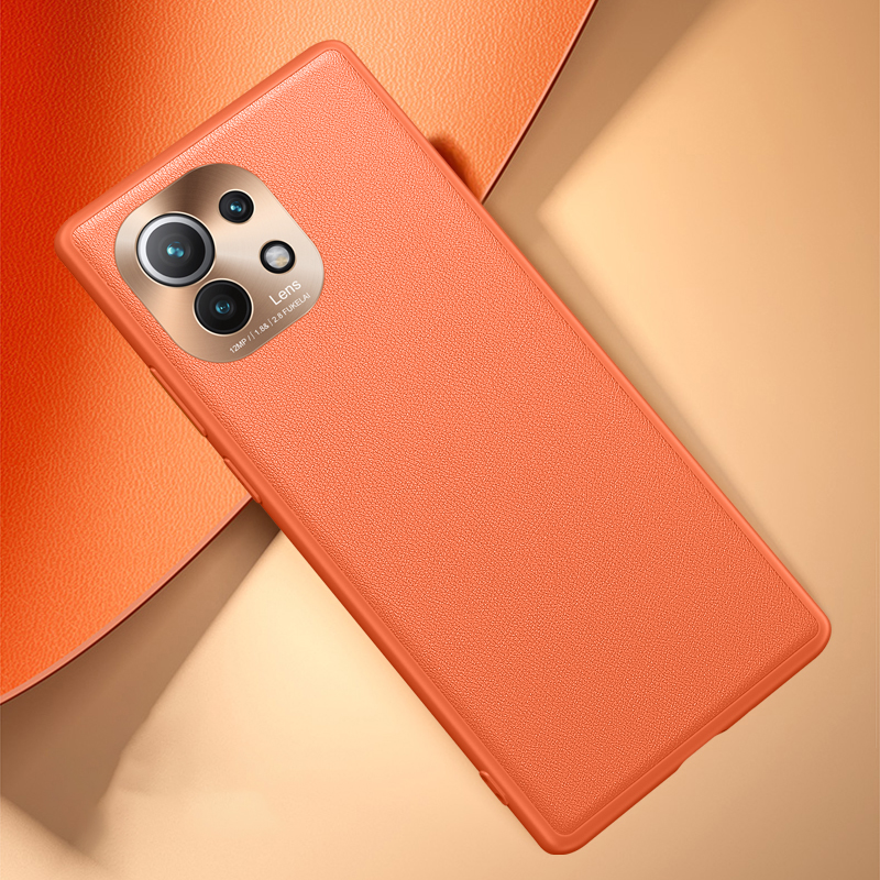 Fukelai CD Veins Phone Case Combo Shell Präzise Ausschnittsdesign Für Xiaomi Mi 11 - Orange, Xiaomi Mi 11