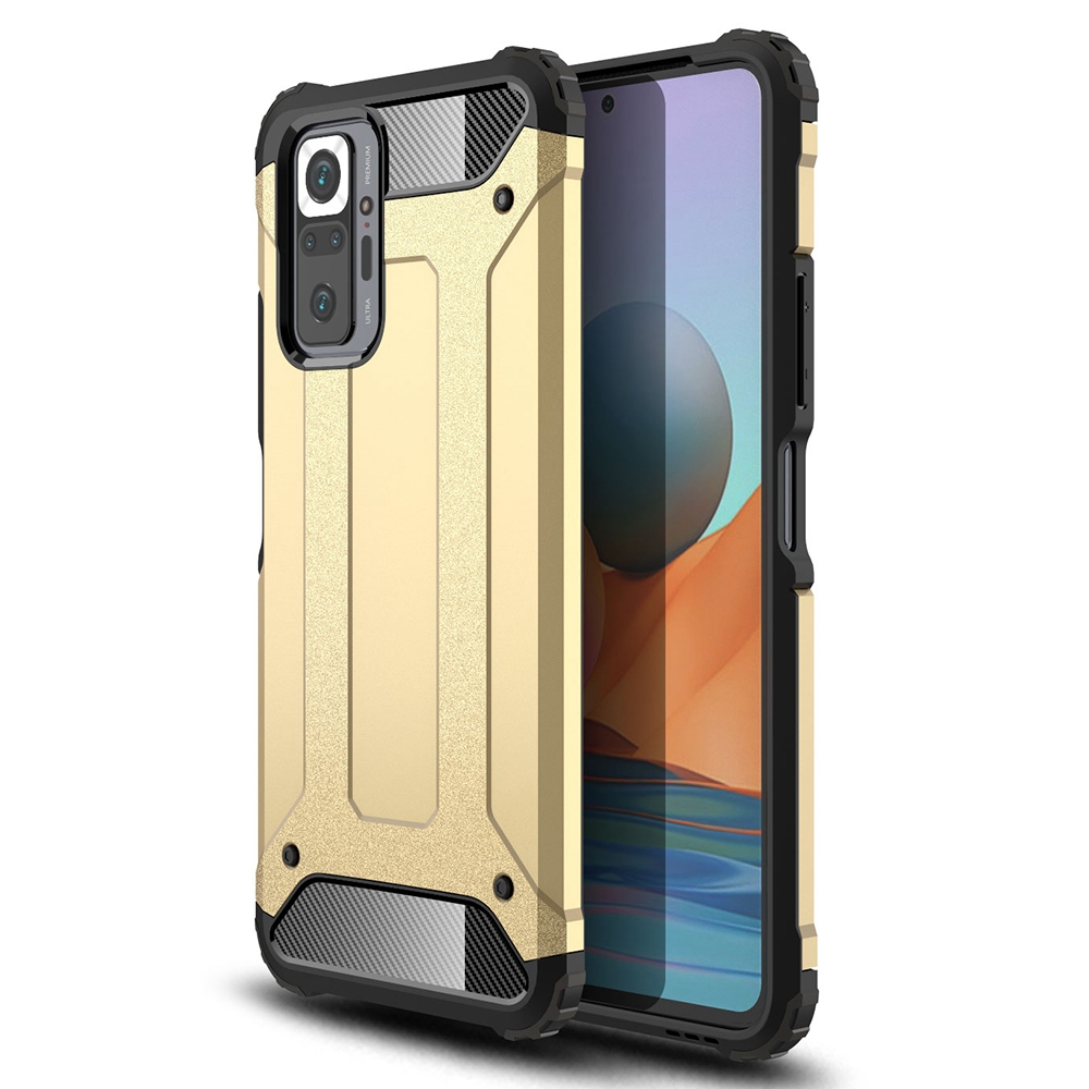 For Xiaomi Redmi Note 10 Pro (Global) Shockproof Soft TPU Bumper + PC Protective Case, Armor Guard Back Cover - Gold
For Xiaomi Redmi Note 10 Pro (Global) Shockproof Soft TPU Bumper + PC Protective Case, Armor Guard Back Cover - Gold