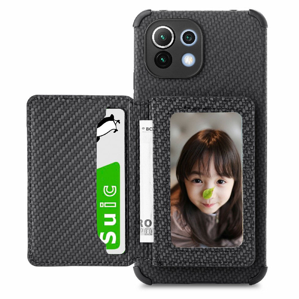 Kickstand Wallet Design Carbonfaser Textur Lederbeschichteter Handyabdeckung Hülle Für Xiaomi Mi 11 Lite 4g / 5G /11 Lite 5G NE - Schwarz, Xiaomi Mi 11 Lite 5G
Kickstand Wallet Design Carbonfaser Textur Lederbeschichteter Handyabdeckung Hülle Für Xiaomi Mi 11 Lite 4g / 5G /11 Lite 5G NE - Schwarz, Xiaomi Mi 11 Lite 5G