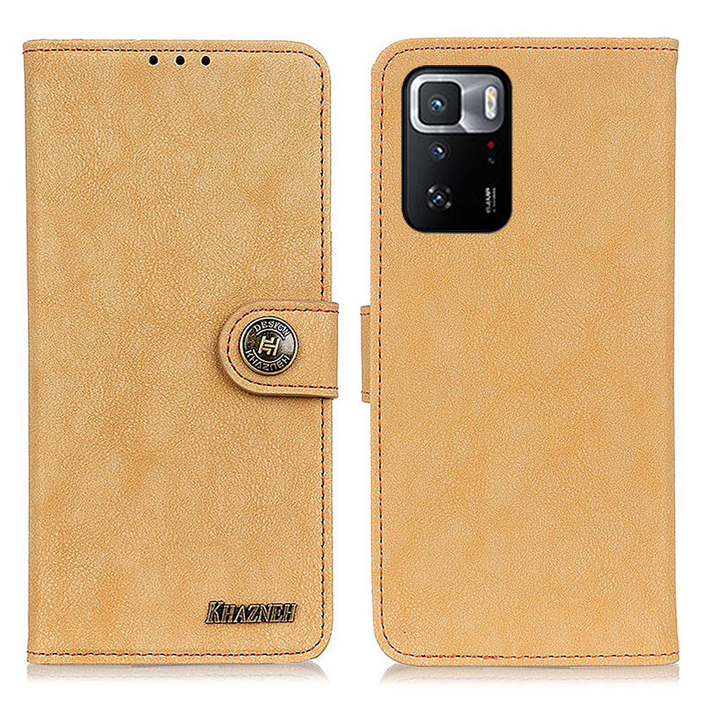 Khazhen Kratzresistant Retro Geteiltes Ledernähte Phone Hülle Wallet Standabdeckung Für Xiaomi Poco X3 GT/Redmi Note 10 Pro 5G (China) - Khaki, Xiaomi Poco X3 GT
Khazhen Kratzresistant Retro Geteiltes Ledernähte Phone Hülle Wallet Standabdeckung Für Xiaomi Poco X3 GT/Redmi Note 10 Pro 5G (China) - Khaki, Xiaomi Poco X3 GT