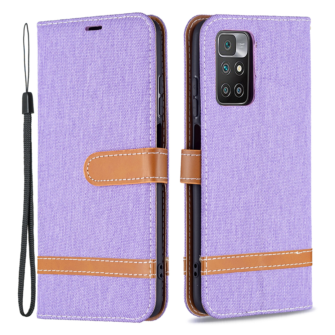 For Xiaomi Redmi 10 4G (2021)/Redmi 10 Prime/Redmi 10 2022 4G/Redmi Note 11 4G (MediaTek) Color Splicing Jeans Cloth Leather Phone Stand Cover Wallet Case - Purple
For Xiaomi Redmi 10 4G (2021)/Redmi 10 Prime/Redmi 10 2022 4G/Redmi Note 11 4G (MediaTek) Color Splicing Jeans Cloth Leather Phone Stand Cover Wallet Case - Purple