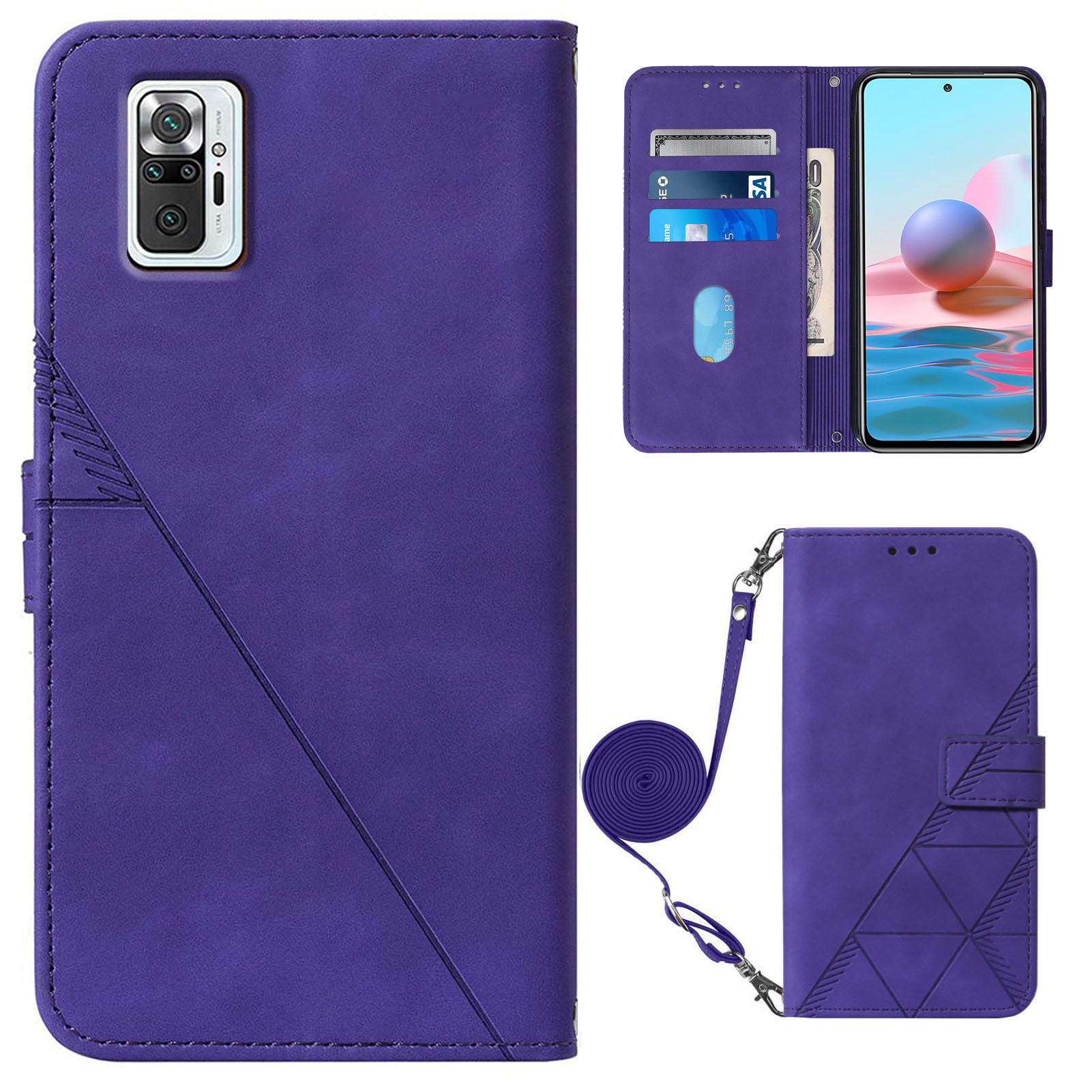 PB2-1 Series Stand Conception de Portefeuille Lignes D'impression pu Leather + TPU Shell Téléphone Avec Lanière Pour Xiaomi Redmi Note 10 4g / Redmi Note 10S - Violet
PB2-1 Series Stand Conception de Portefeuille Lignes D'impression pu Leather + TPU Shell Téléphone Avec Lanière Pour Xiaomi Redmi Note 10 4g / Redmi Note 10S - Violet