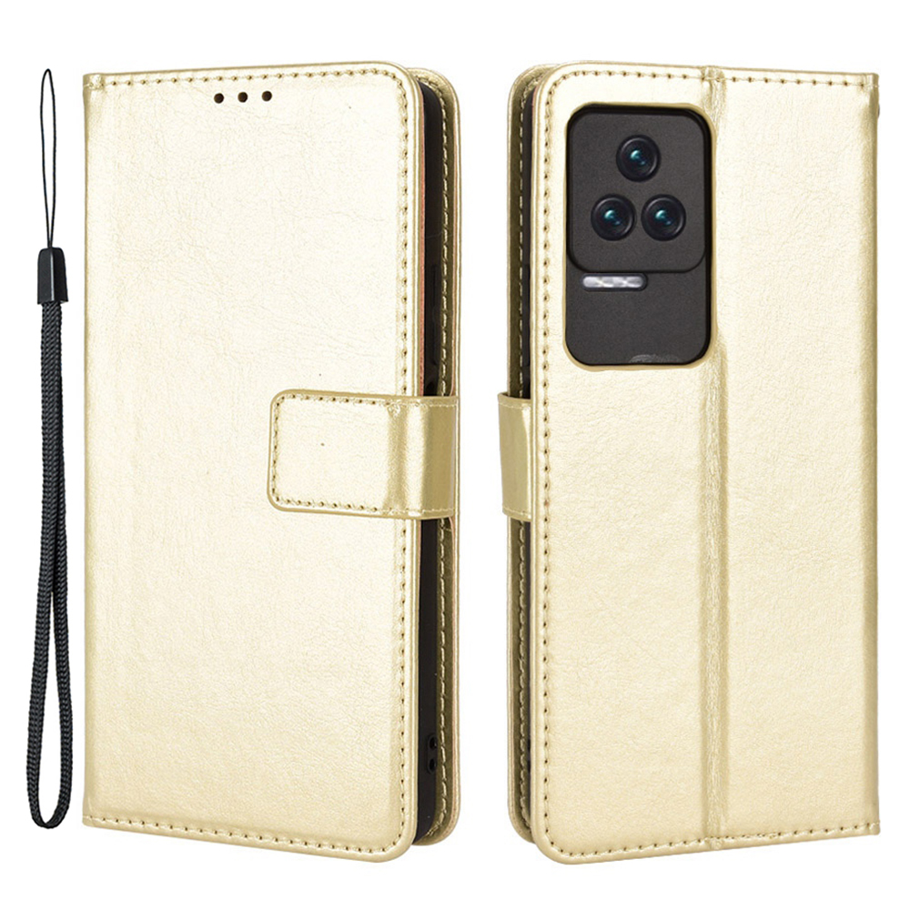 For Xiaomi Redmi K50/K50 Pro Wrist Strap Magnetic Split Leather Wallet Phone Case Crazy Horse Texture Stand Protective Phone Shell - Gold
For Xiaomi Redmi K50/K50 Pro Wrist Strap Magnetic Split Leather Wallet Phone Case Crazy Horse Texture Stand Protective Phone Shell - Gold