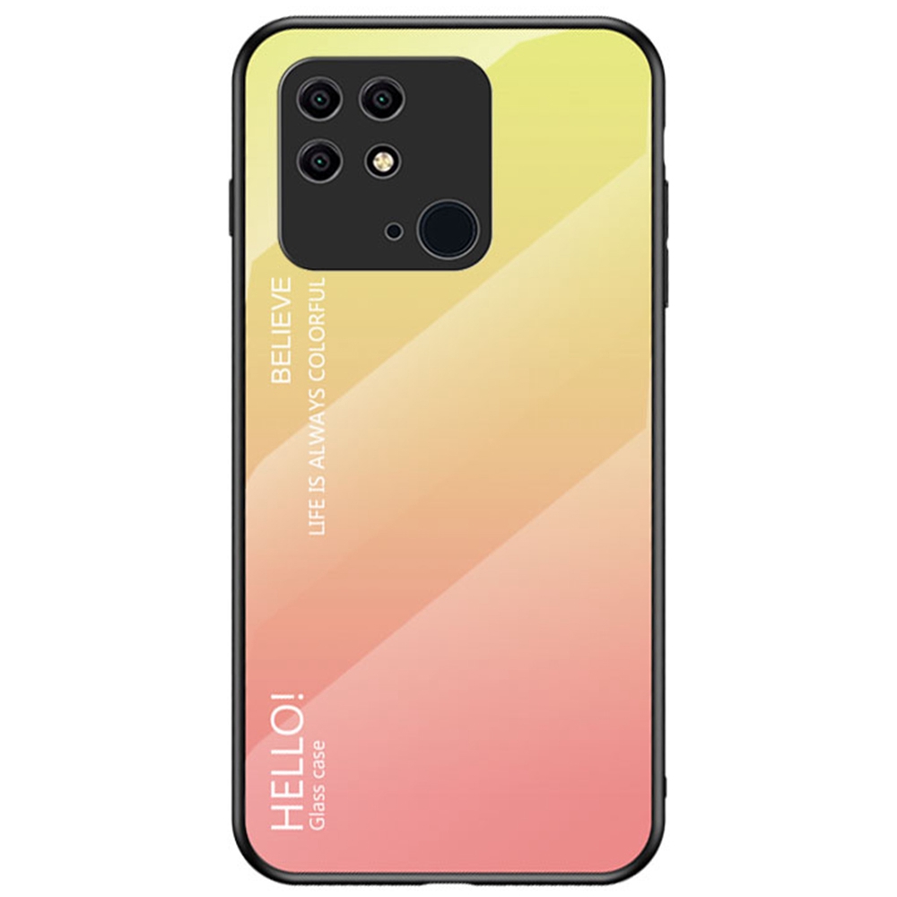 Für Xiaomi Redmi 10c Gradienten Farbtemperiertes Glas + PC-Back-Abdeckung Weiche TPU-Stoßfänger-Telefongehäuse - Gradientengelb, Xiaomi Redmi 10C 4G
Für Xiaomi Redmi 10c Gradienten Farbtemperiertes Glas + PC-Back-Abdeckung Weiche TPU-Stoßfänger-Telefongehäuse - Gradientengelb, Xiaomi Redmi 10C 4G