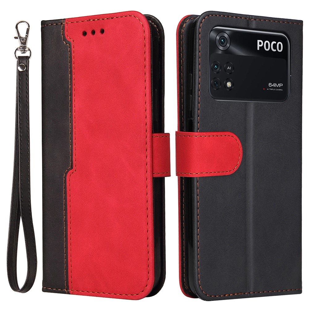 Für Xiaomi Poco M4 Pro 4G Buchstil Dual-color-spleißen PU Leder-schutz Telefonabdeckung Mit Stand Wallet - Rot, Xiaomi Poco M4 Pro 4G
Für Xiaomi Poco M4 Pro 4G Buchstil Dual-color-spleißen PU Leder-schutz Telefonabdeckung Mit Stand Wallet - Rot, Xiaomi Poco M4 Pro 4G