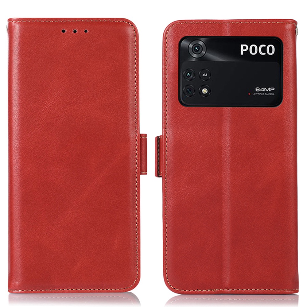 Für Xiaomi Poco M4 Pro 4G Wear-resistant Echtes Kuhleder-leder-shell Crazy Horse Textur Wallet RFID Blockierständer Telefonhülle - Rot, Xiaomi Poco M4 Pro 4G
Für Xiaomi Poco M4 Pro 4G Wear-resistant Echtes Kuhleder-leder-shell Crazy Horse Textur Wallet RFID Blockierständer Telefonhülle - Rot, Xiaomi Poco M4 Pro 4G