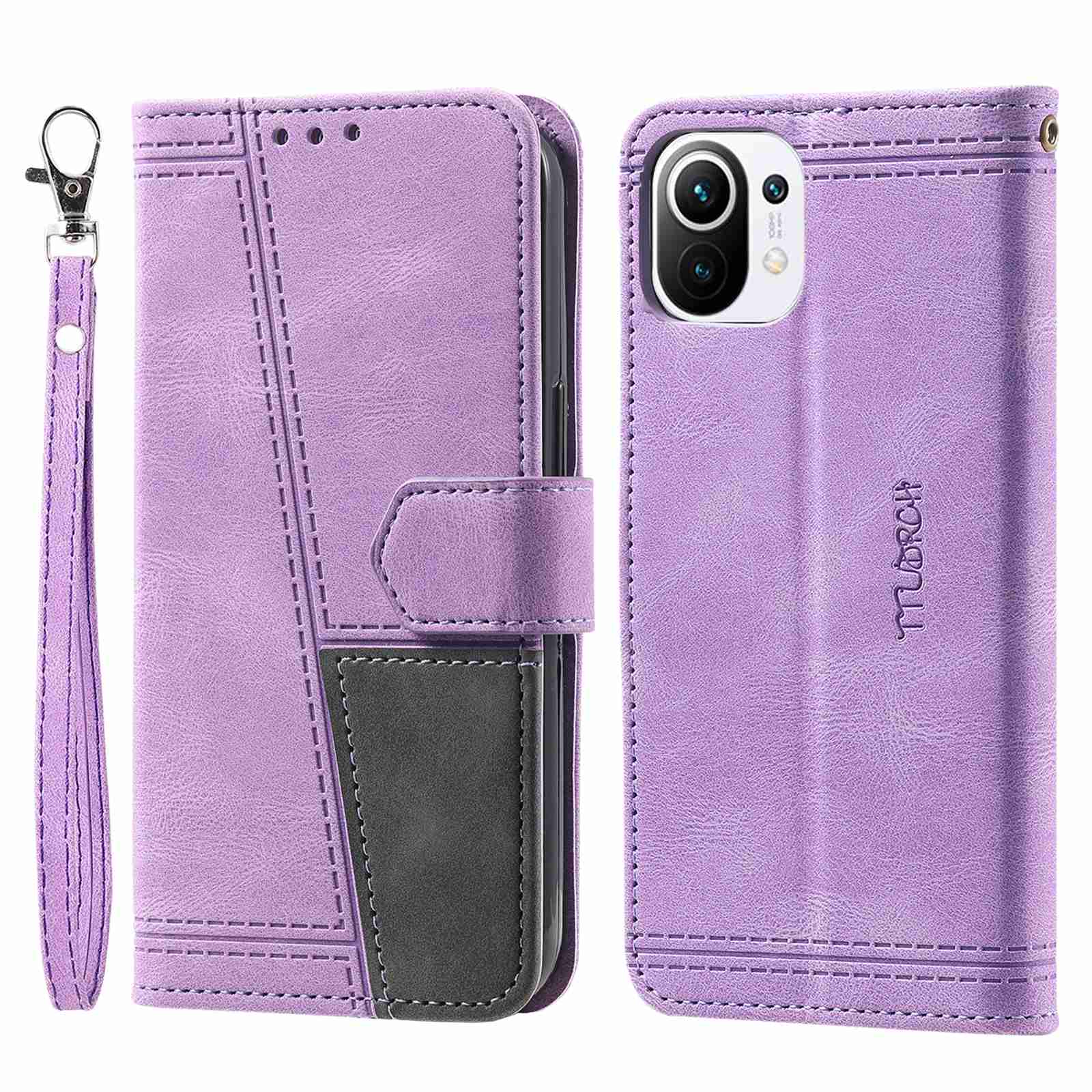 Xiaomi Mi 11 Lite 4G/5G/11 Lite 5G NE TTUDRCH Skin-touch PU Leather Flip Folio Case 004 Splicing Wallet RFID Blocking Stand Phone Cover with Strap - Purple, Xiaomi Mi 11 Lite 4G
Xiaomi Mi 11 Lite 4G/5G/11 Lite 5G NE TTUDRCH Skin-touch PU Leather Flip Folio Case 004 Splicing Wallet RFID Blocking Stand Phone Cover with Strap - Purple, Xiaomi Mi 11 Lite 4G