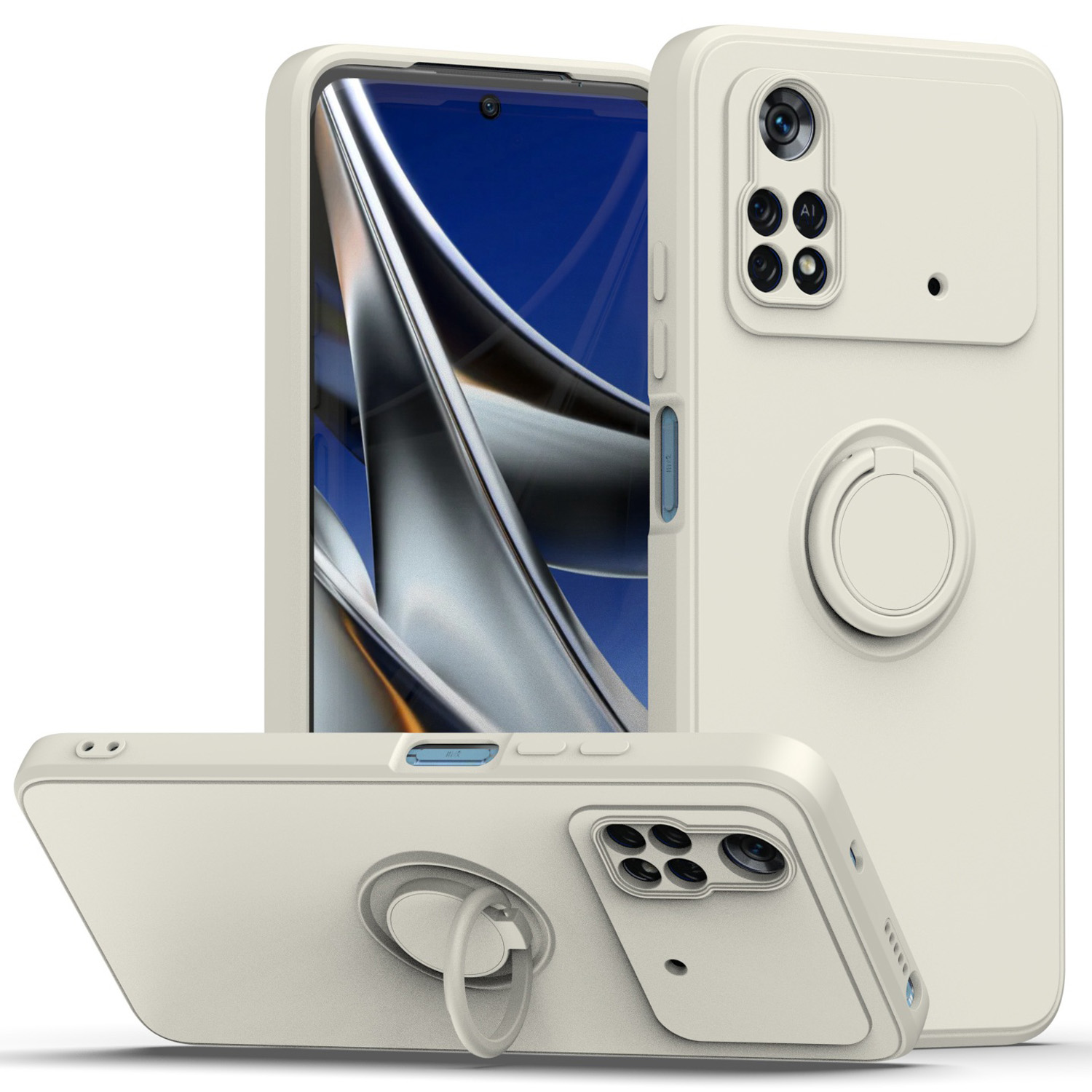 Schutzhülle Für Xiaomi Poco M4 Pro 4G Ring Kickstand TPU -deckung Schockdes Gummierte Telefonschale - Altweiß, Xiaomi Poco M4 Pro 4G
Schutzhülle Für Xiaomi Poco M4 Pro 4G Ring Kickstand TPU -deckung Schockdes Gummierte Telefonschale - Altweiß, Xiaomi Poco M4 Pro 4G
