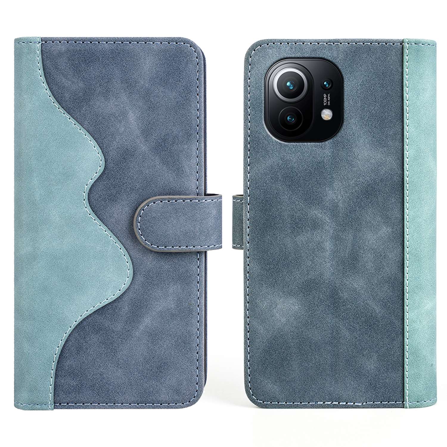 Für Xiaomi Mi 11 Farbspleißgehäuse PU Leder TPU Wallet Stand Telefonabdeckung - Blau, Xiaomi Mi 11
Für Xiaomi Mi 11 Farbspleißgehäuse PU Leder TPU Wallet Stand Telefonabdeckung - Blau, Xiaomi Mi 11