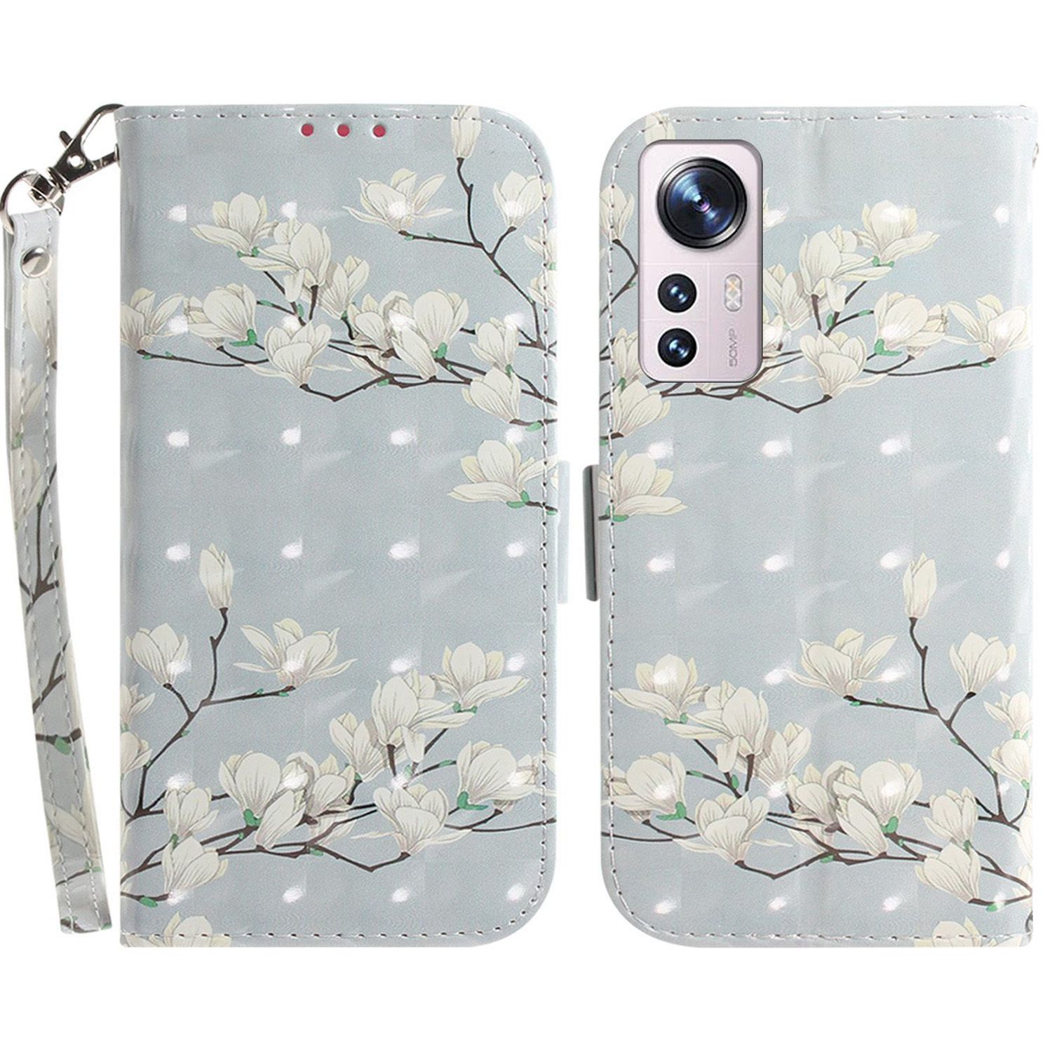 Für Xiaomi 12 Pro 5g/12s Pro 5G/12 Pro (abmessung) 5G Faltständer PU Leder Hülle Ganzkörper 3D -muster -druck -flip -brieftaschenabdeckung Mit Riemen - Magnolie, Xiaomi 12 Pro 5G
Für Xiaomi 12 Pro 5g/12s Pro 5G/12 Pro (abmessung) 5G Faltständer PU Leder Hülle Ganzkörper 3D -muster -druck -flip -brieftaschenabdeckung Mit Riemen - Magnolie, Xiaomi 12 Pro 5G