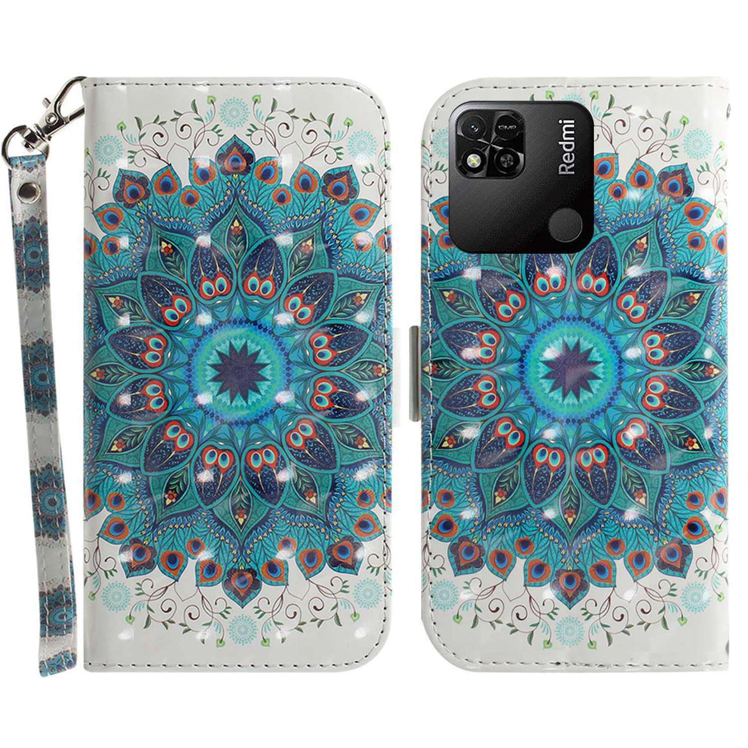 Für Xiaomi Redmi 10A 3D -muster Druckleder Blätterbetrieb Wallet Schockfeste TPU Magnetische Verschlusshülle Mit Riemen - Pfauenkranz, Xiaomi Redmi 10A
Für Xiaomi Redmi 10A 3D -muster Druckleder Blätterbetrieb Wallet Schockfeste TPU Magnetische Verschlusshülle Mit Riemen - Pfauenkranz, Xiaomi Redmi 10A