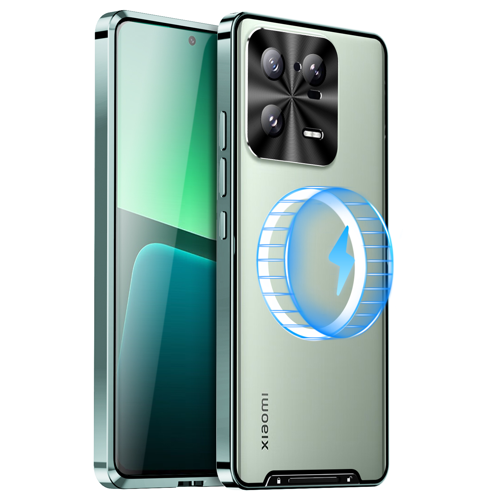 Für Xiaomi 13 Pro 5G Magnetic Phone Case Metal Edge TPU Back Lens Protection Matte Telefonabdeckung - Grün, Xiaomi 13 Pro 5G
Für Xiaomi 13 Pro 5G Magnetic Phone Case Metal Edge TPU Back Lens Protection Matte Telefonabdeckung - Grün, Xiaomi 13 Pro 5G