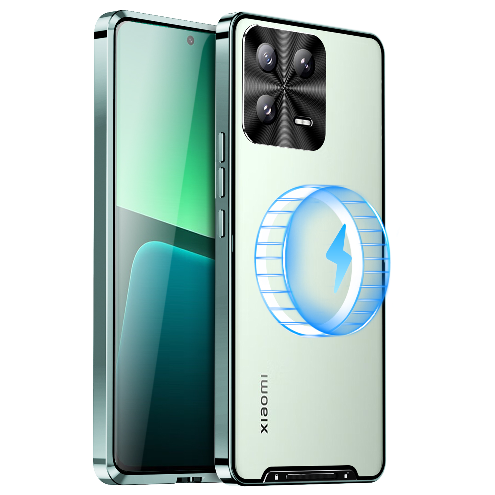 Für Xiaomi 13 5G Matt Magnetic Phone Case Electroplating Metall Kantenlinsenschutz Telefonabdeckung - Grün, Xiaomi 13
Für Xiaomi 13 5G Matt Magnetic Phone Case Electroplating Metall Kantenlinsenschutz Telefonabdeckung - Grün, Xiaomi 13
