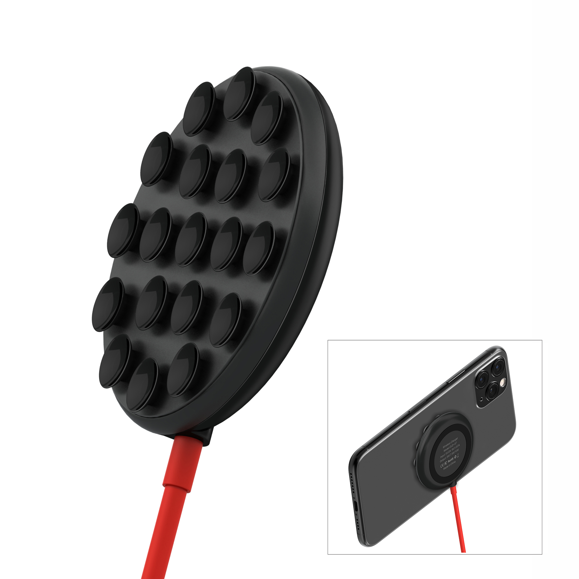 W57 10W Fast Charging Suction Cup Wireless Charger for iPhone Huawei Xiaomi Samsung - Black, iPhone 12 Pro Max
W57 10W Fast Charging Suction Cup Wireless Charger for iPhone Huawei Xiaomi Samsung - Black, iPhone 12 Pro Max