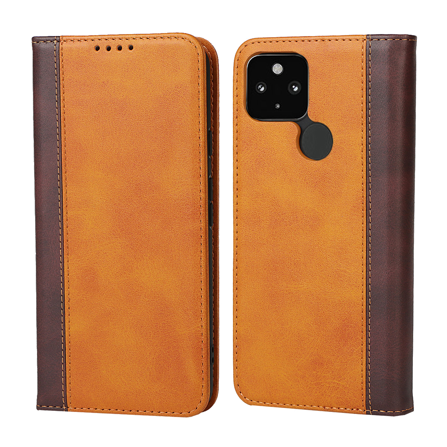 Protection Complète Auto-absorbée Design BI-Color Design Cuir Portefeuille Coque Shell Pour Google Pixel 5A 5G - Jaune Marron
Protection Complète Auto-absorbée Design BI-Color Design Cuir Portefeuille Coque Shell Pour Google Pixel 5A 5G - Jaune Marron
