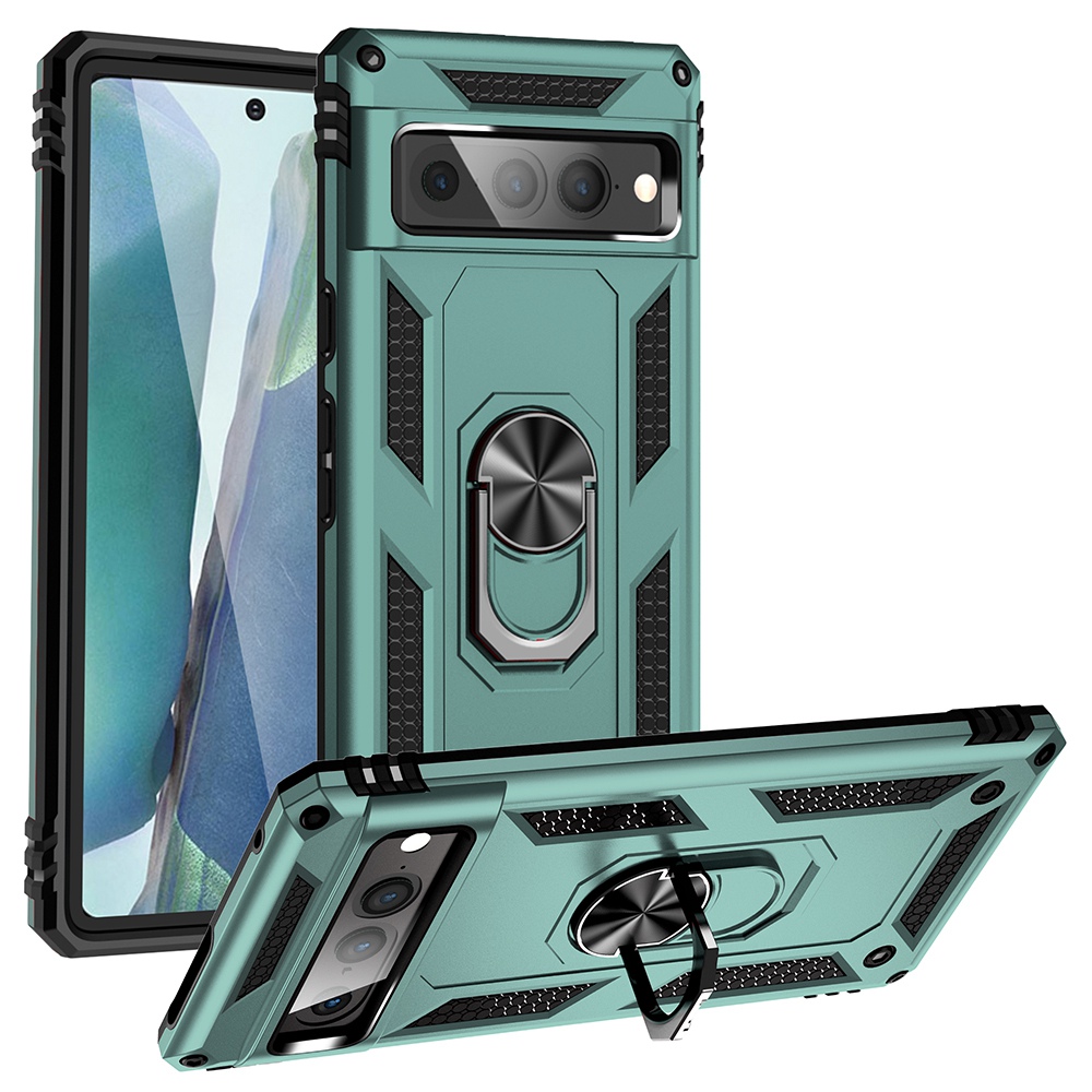 Für Google Pixel 7 Pro Phone Case, Bump Proof Hard PC Soft TPU -schutzabdeckung Mit Rotierbarem Ring -kickstand - Schwarzgrün, Google Pixel 7 Pro 5G
Für Google Pixel 7 Pro Phone Case, Bump Proof Hard PC Soft TPU -schutzabdeckung Mit Rotierbarem Ring -kickstand - Schwarzgrün, Google Pixel 7 Pro 5G