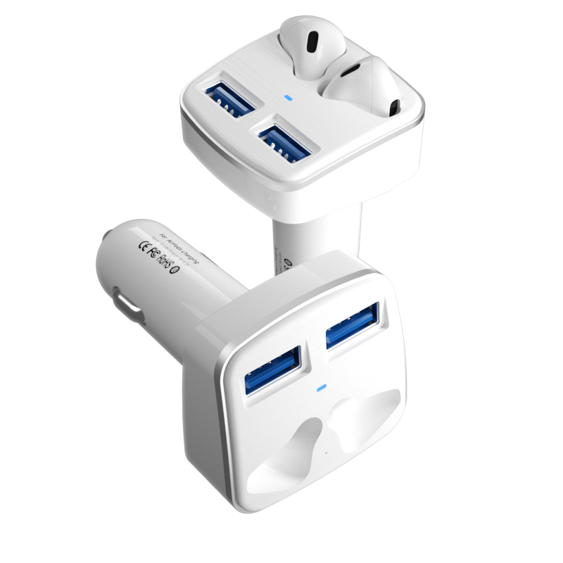 JEDX 2-in-1 Car Charger Dual USB Charger for Cell Phones and Airpods 1st/2nd Generation - White, Universal
JEDX 2-in-1 Car Charger Dual USB Charger for Cell Phones and Airpods 1st/2nd Generation - White, Universal