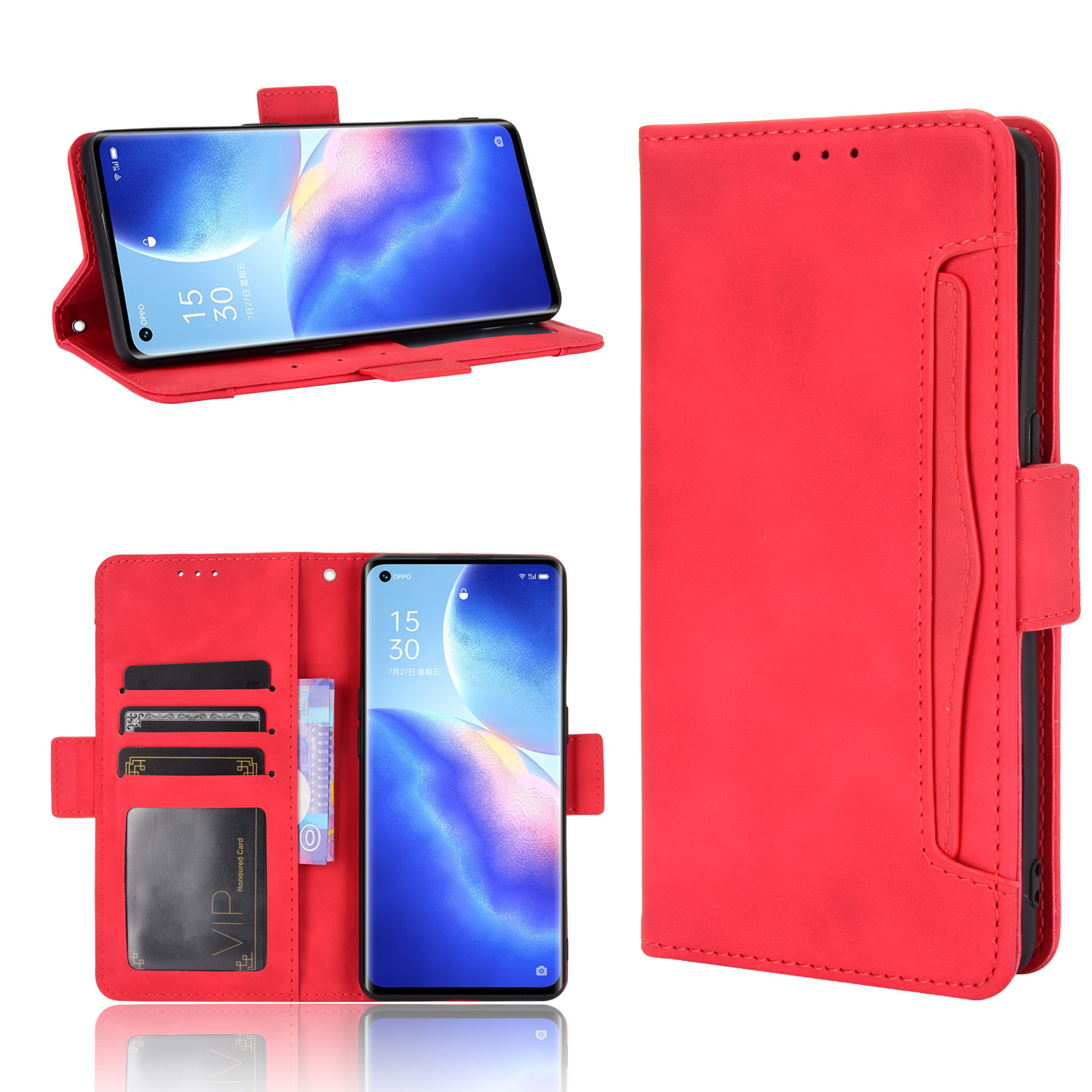Multiple Card Slots Shell De Téléphone Pour Le Boîtier De Protection Du Portefeuille D'OPPO Reno5 Pro 5G - Rouge, Oppo Oppo Reno5 Pro 5G
Multiple Card Slots Shell De Téléphone Pour Le Boîtier De Protection Du Portefeuille D'OPPO Reno5 Pro 5G - Rouge, Oppo Oppo Reno5 Pro 5G