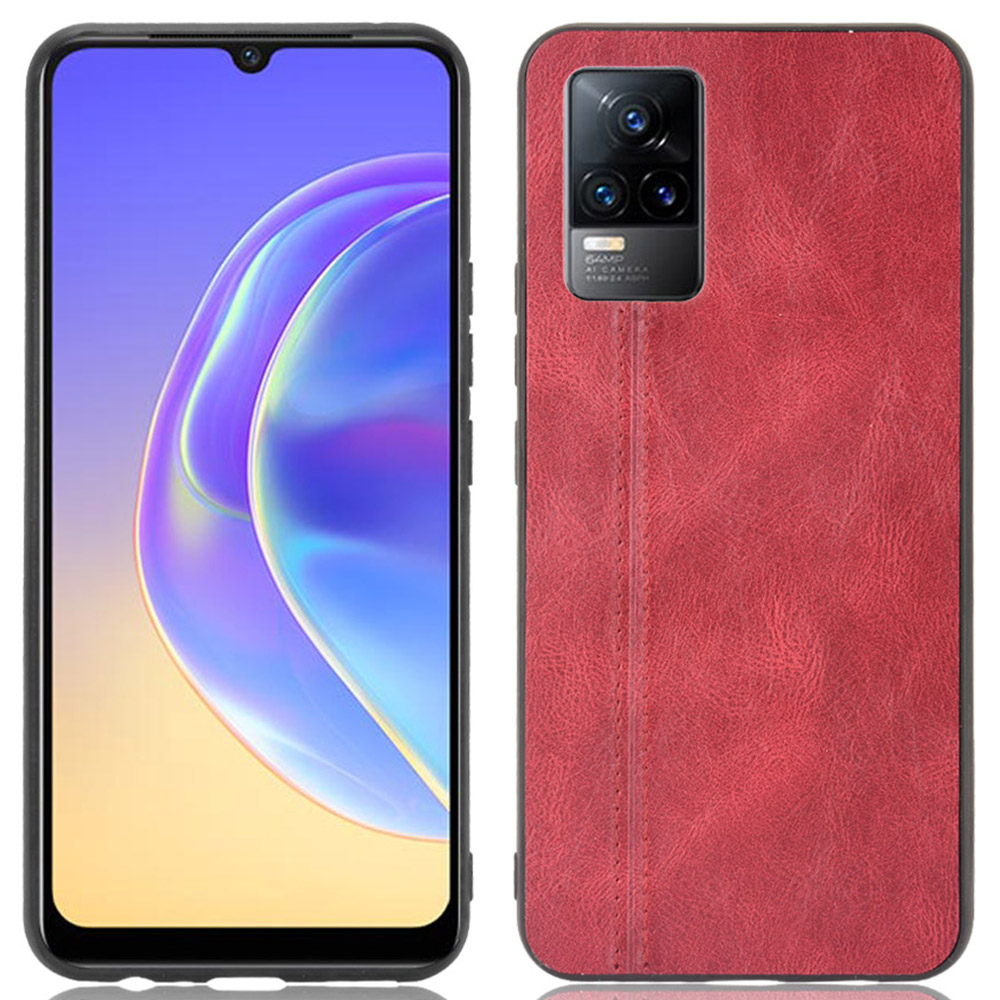 Stitching Line Design Leather Coated PC + TPU Phone Back Case Shell for vivo V21e 4G / Y73 2021 - Red, vivo vivo V21e
Stitching Line Design Leather Coated PC + TPU Phone Back Case Shell for vivo V21e 4G / Y73 2021 - Red, vivo vivo V21e