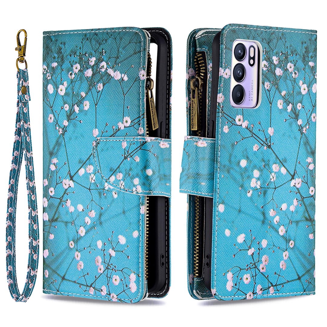 BF03 Reißverschluss Brieftasche Design Leder Schutzhülle Mit Stand Für Oppo Reno6 5G - Pflaumenblüte, Oppo Reno6 5G
BF03 Reißverschluss Brieftasche Design Leder Schutzhülle Mit Stand Für Oppo Reno6 5G - Pflaumenblüte, Oppo Reno6 5G