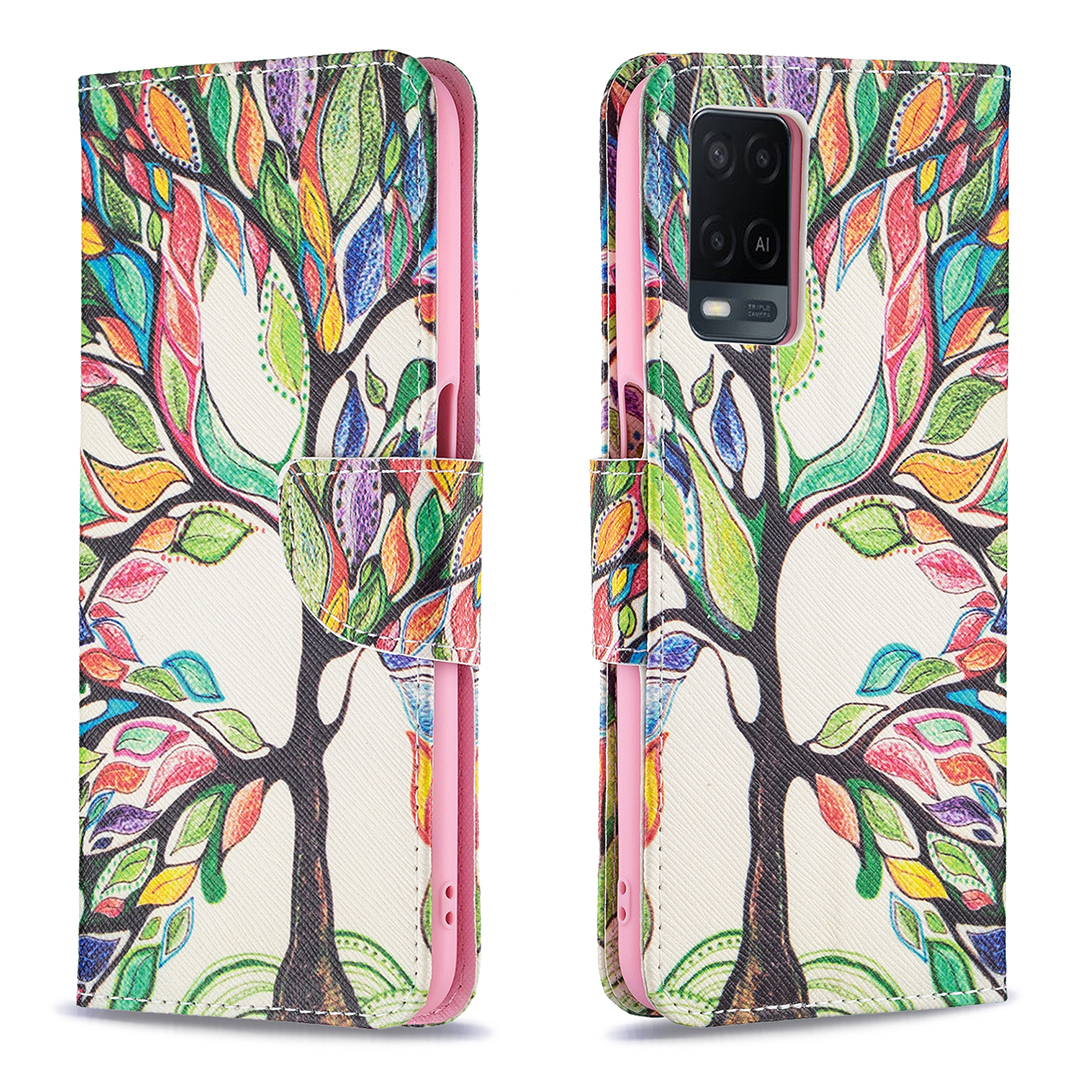 Wallet Design Fall-resistentes Musterdruck Magnete Ledertasche Mit Einstellbarem Stand Für OPPO A54 4G / A55 5G - Lebensbaum, Oppo A54 4G
Wallet Design Fall-resistentes Musterdruck Magnete Ledertasche Mit Einstellbarem Stand Für OPPO A54 4G / A55 5G - Lebensbaum, Oppo A54 4G