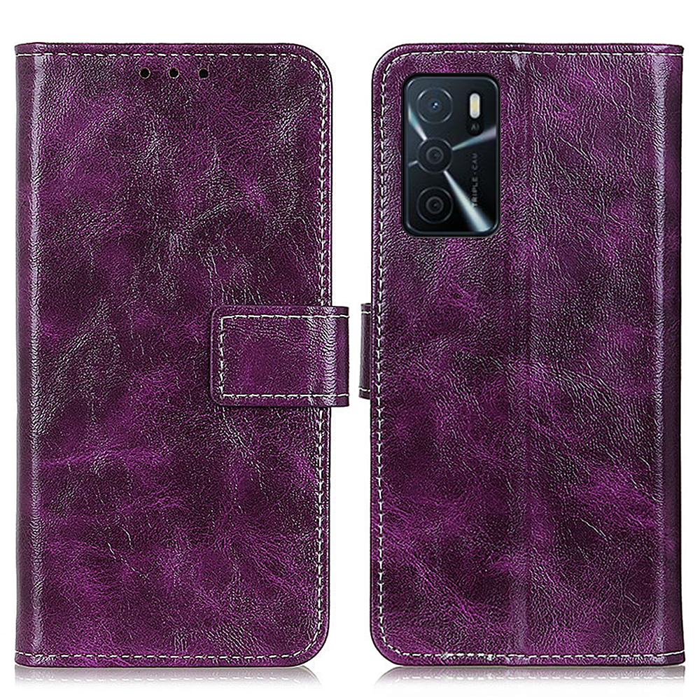 Vintage Style Crazy Horse Texture PU Leder Brieftasche Magnetische Verschlussstand Folio Telefon Hülle Für Oppo A16 / A53s 5G / A55 5G - Violett, Oppo A16
Vintage Style Crazy Horse Texture PU Leder Brieftasche Magnetische Verschlussstand Folio Telefon Hülle Für Oppo A16 / A53s 5G / A55 5G - Violett, Oppo A16