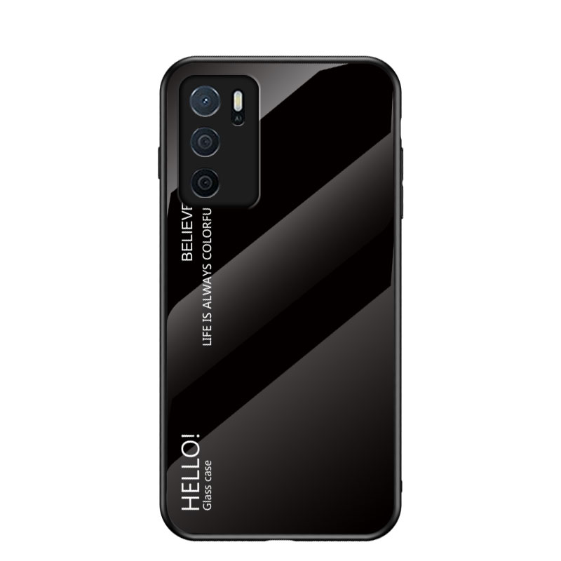 Kratzfestem Temperamentvoller Glasgradientenfarbe + Tpu-rahmen Hybrid Schlanker Gehäuse Für Oppo A16/a16s/a54s - Schwarz, Oppo A16s
Kratzfestem Temperamentvoller Glasgradientenfarbe + Tpu-rahmen Hybrid Schlanker Gehäuse Für Oppo A16/a16s/a54s - Schwarz, Oppo A16s
