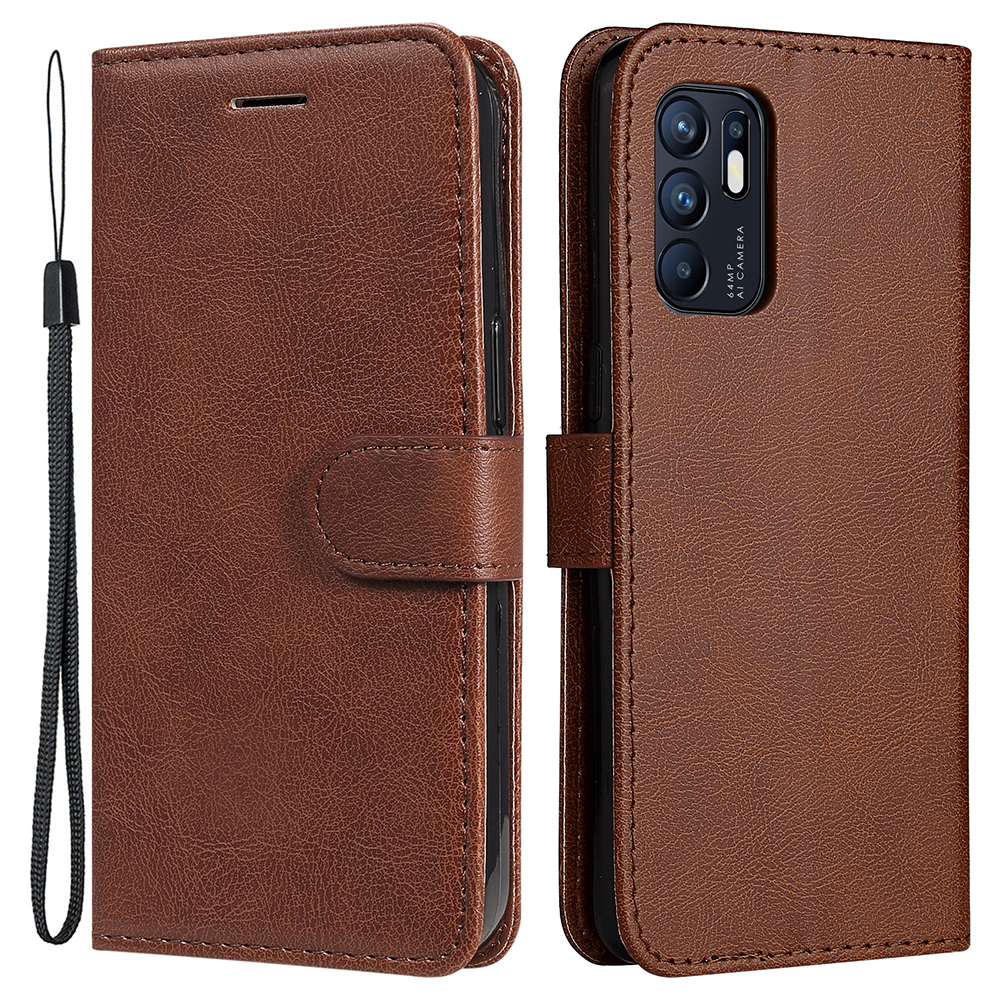 KT Leather Series-2 Solid Color Leather Wallet Case Phone Shell Cover with Stand for Oppo Reno6 4G - Brown
KT Leather Series-2 Solid Color Leather Wallet Case Phone Shell Cover with Stand for Oppo Reno6 4G - Brown
