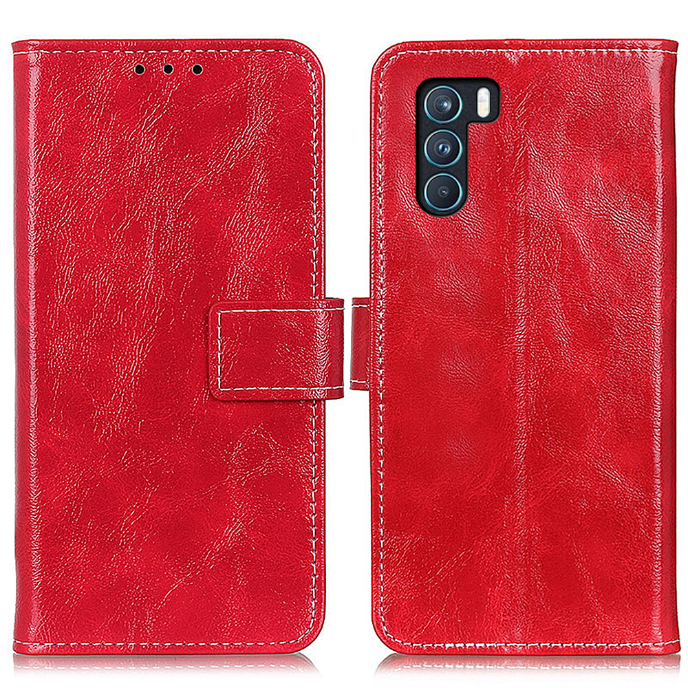 Vintage Style Crazy Horse Textur PU Leder Brieftaschenstand Folio Schutzhülle Mit Magnetverschluss Für Oppo K9 Pro - Rot, Oppo K9 Pro
Vintage Style Crazy Horse Textur PU Leder Brieftaschenstand Folio Schutzhülle Mit Magnetverschluss Für Oppo K9 Pro - Rot, Oppo K9 Pro