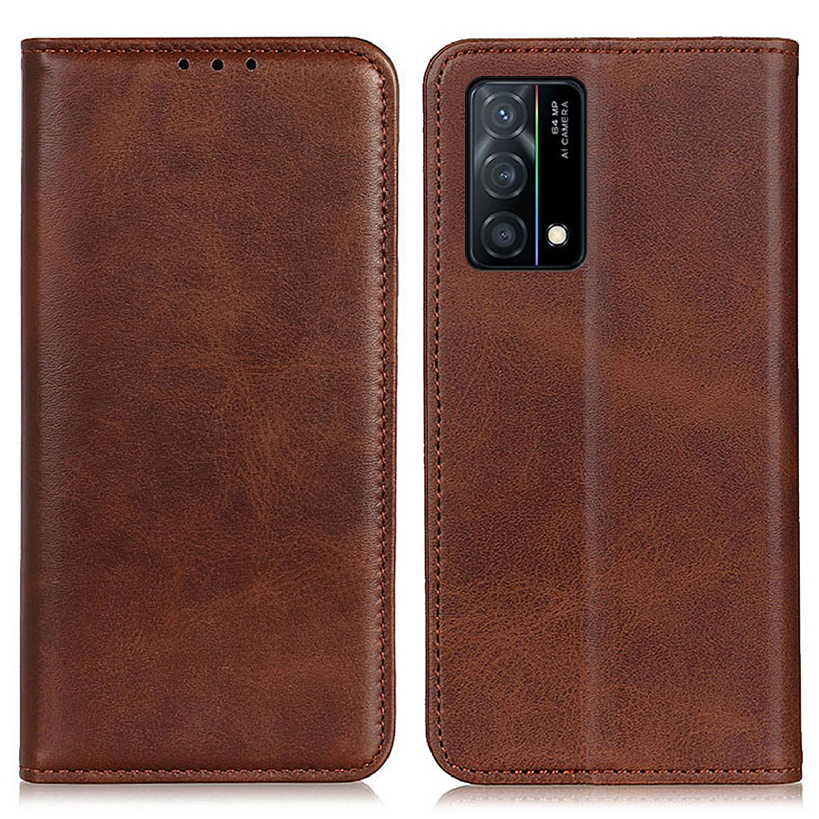 Stand Book Design Split Leder Brieftasche Flip Stoßdämpfer Auto Schließung Magnethülle Für Oppo K9 - Kaffee, Oppo K9
Stand Book Design Split Leder Brieftasche Flip Stoßdämpfer Auto Schließung Magnethülle Für Oppo K9 - Kaffee, Oppo K9