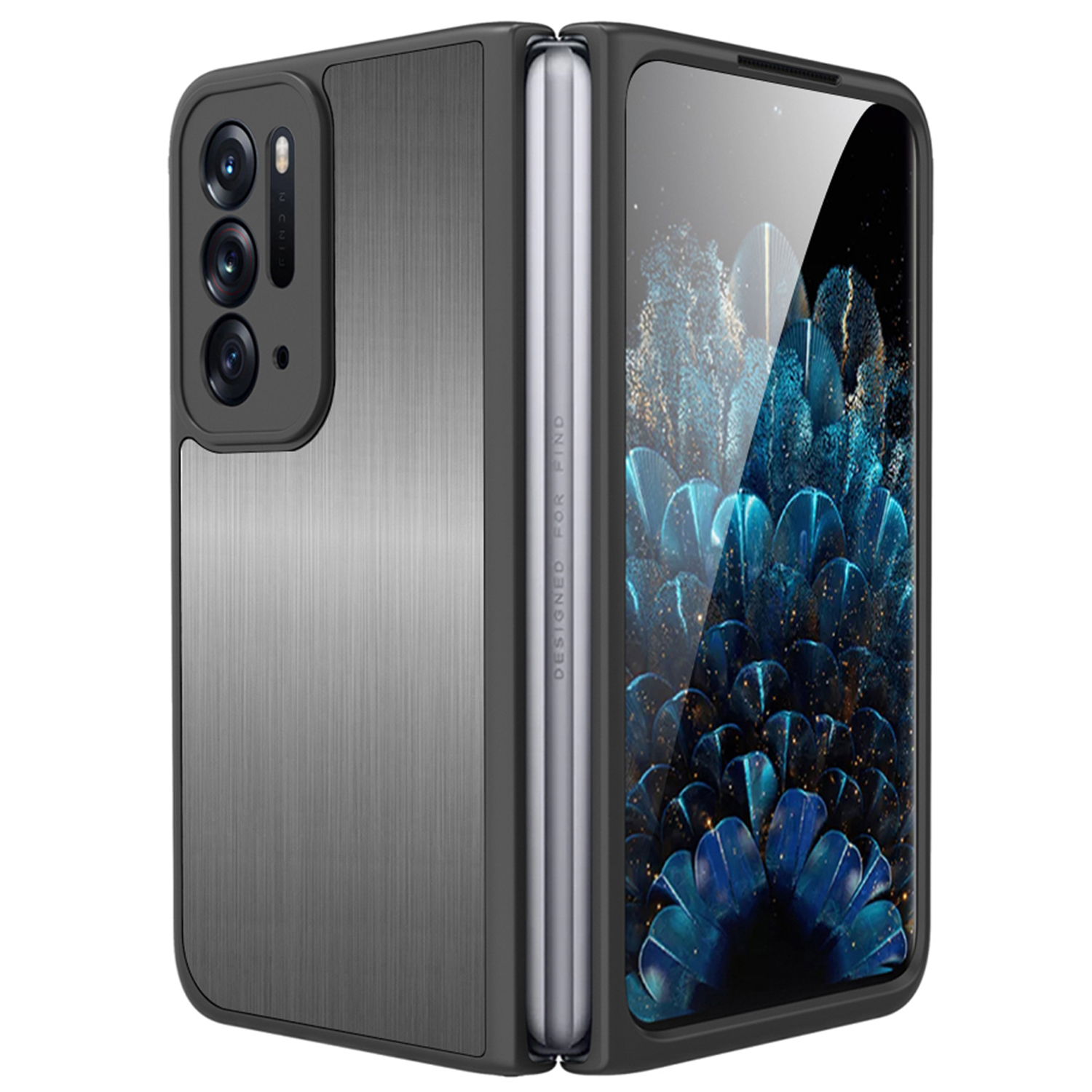 Färbung Stahl + PC Gebürstete Telefonhülle Mit Temperiertem Glasschildschirmschutz Für Oppo Find n. - Schwarz, Oppo Find N
Färbung Stahl + PC Gebürstete Telefonhülle Mit Temperiertem Glasschildschirmschutz Für Oppo Find n. - Schwarz, Oppo Find N