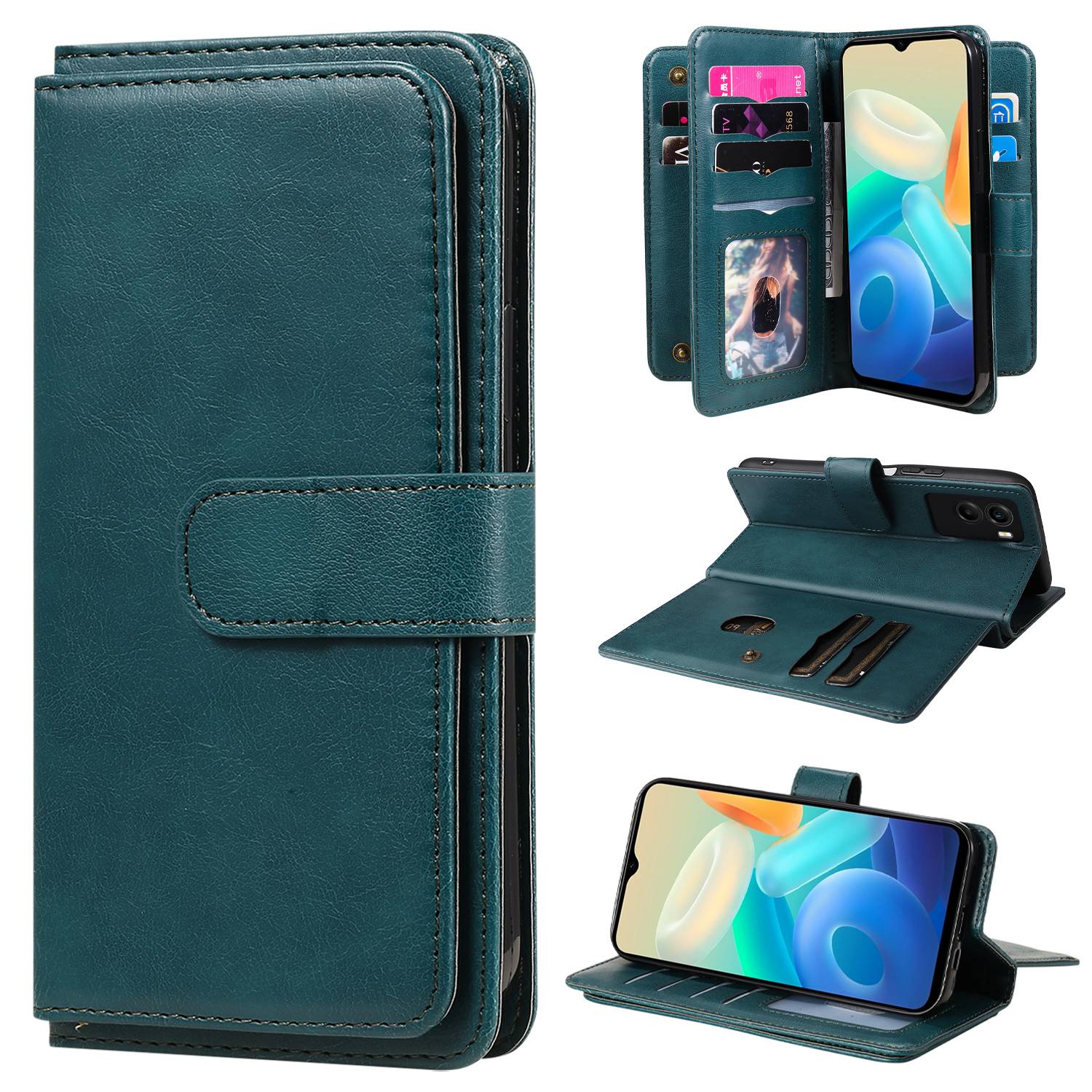 Für Vivo Y55s 5G KT Multifunktionaler Serie-1 PU Leder Mehrere Kartensteckplätze Case Wallet Stand Mobiltelefon Shell - Schwarzgrün, vivo Y55s 5G
Für Vivo Y55s 5G KT Multifunktionaler Serie-1 PU Leder Mehrere Kartensteckplätze Case Wallet Stand Mobiltelefon Shell - Schwarzgrün, vivo Y55s 5G