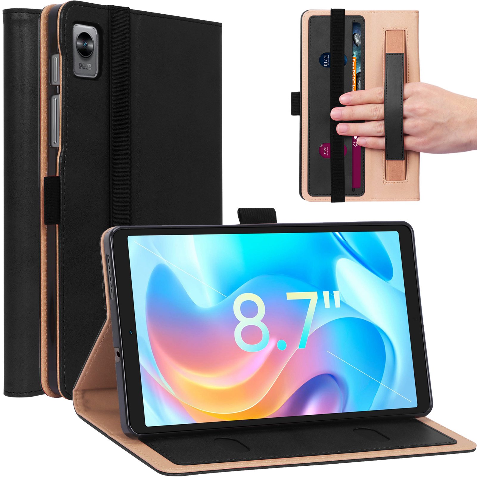 Für Realme Pad Mini Mini 8,7-zoll-pu-leder-tablet-karton-karton-slots Stehende Abdeckung Mit Innerem Handriemen - Schwarz, Realme Pad Mini
Für Realme Pad Mini Mini 8,7-zoll-pu-leder-tablet-karton-karton-slots Stehende Abdeckung Mit Innerem Handriemen - Schwarz, Realme Pad Mini
