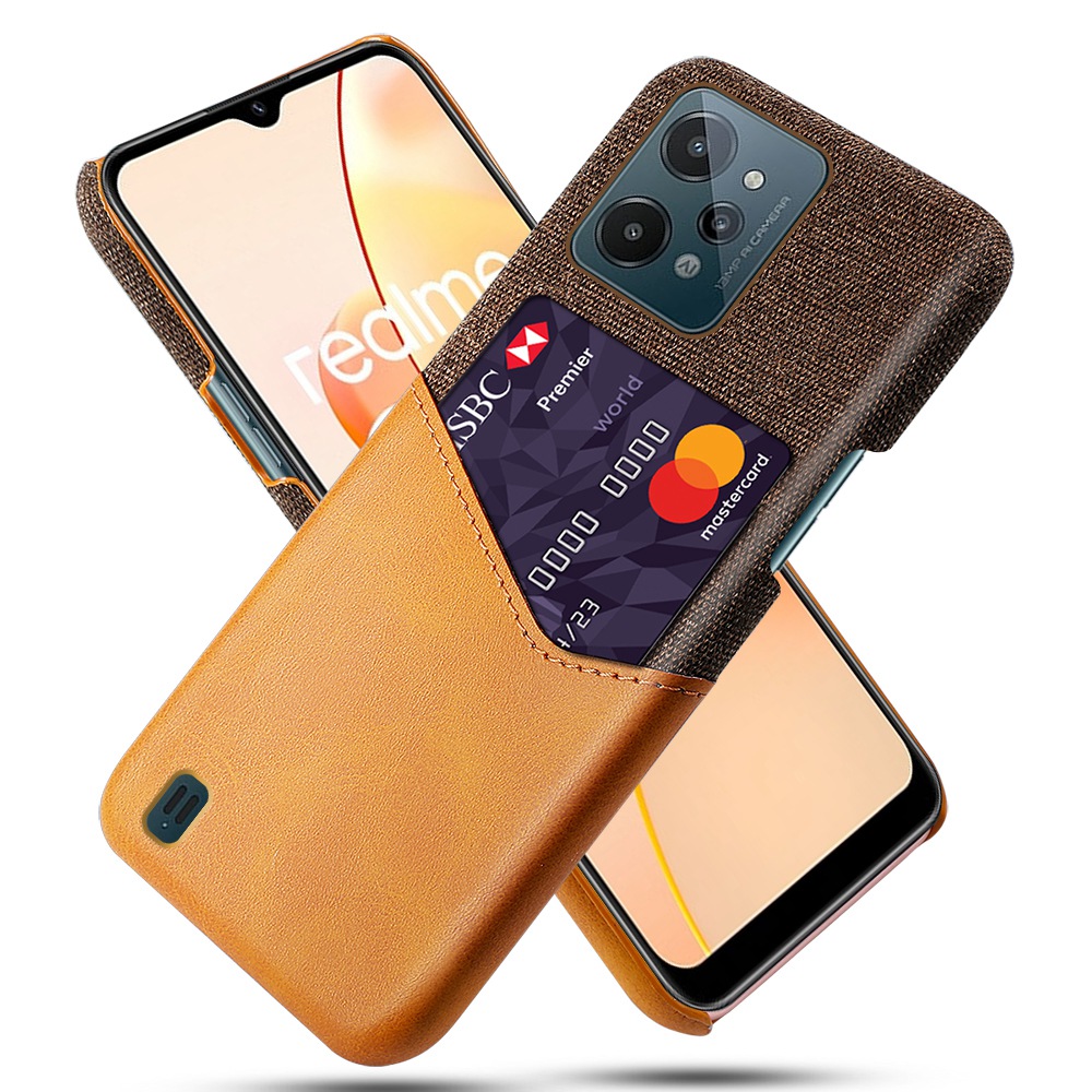 Für Realme C31 Phone Case Drop Prevention Stoff Textur PU Lederbeschichteter PC -Abdeckung Mit Kartenschlitzdesign - Orange, Realme C31
Für Realme C31 Phone Case Drop Prevention Stoff Textur PU Lederbeschichteter PC -Abdeckung Mit Kartenschlitzdesign - Orange, Realme C31