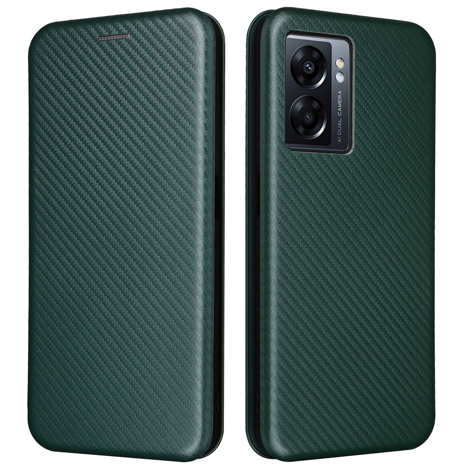 Für Oppo A57 (2022) 5G / A77 5G PU Leder Weiche Tpu-schale Kohlefaser Textur Magnetisch Automatisch Absorbiert - Grün, Oppo A57 (2022) 5G
Für Oppo A57 (2022) 5G / A77 5G PU Leder Weiche Tpu-schale Kohlefaser Textur Magnetisch Automatisch Absorbiert - Grün, Oppo A57 (2022) 5G