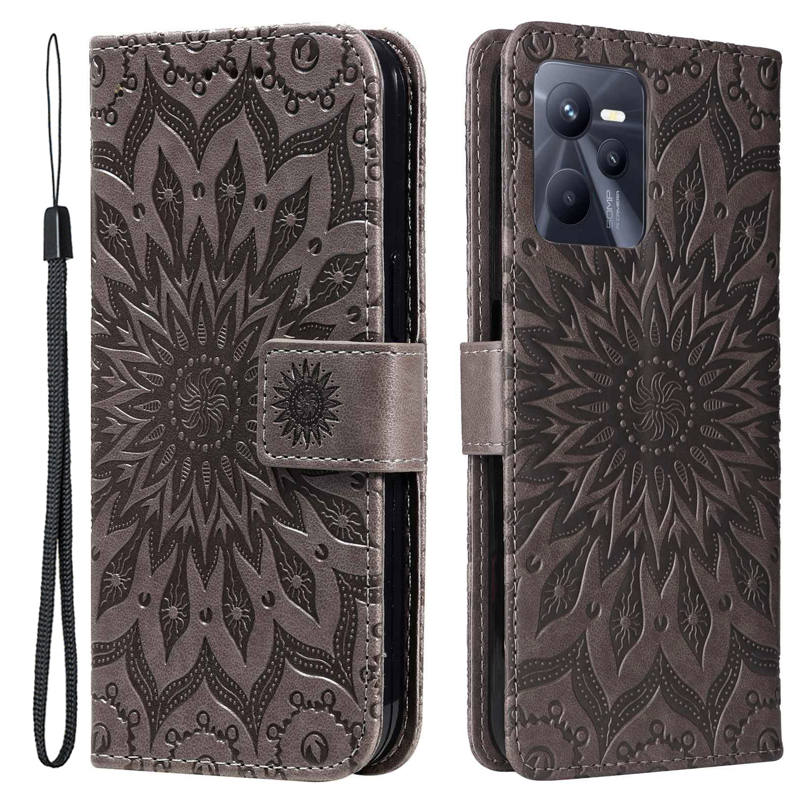 KT Spruding Flower Series-1 Für Realme C35 4G Sprudel Mandala Sonnenmuster Phone Hülle PU Leder-stand Wallet Wallet - Grau, Realme C35 4G
KT Spruding Flower Series-1 Für Realme C35 4G Sprudel Mandala Sonnenmuster Phone Hülle PU Leder-stand Wallet Wallet - Grau, Realme C35 4G