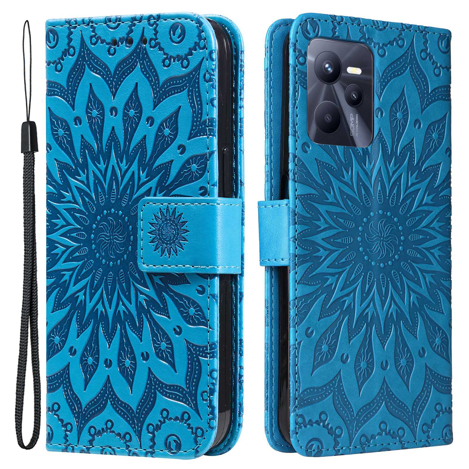 KT Spruding Flower Series-1 Für Realme C35 4G Sprudel Mandala Sonnenmuster Phone Hülle PU Leder-stand Wallet Wallet - Blau, Realme C35 4G
KT Spruding Flower Series-1 Für Realme C35 4G Sprudel Mandala Sonnenmuster Phone Hülle PU Leder-stand Wallet Wallet - Blau, Realme C35 4G
