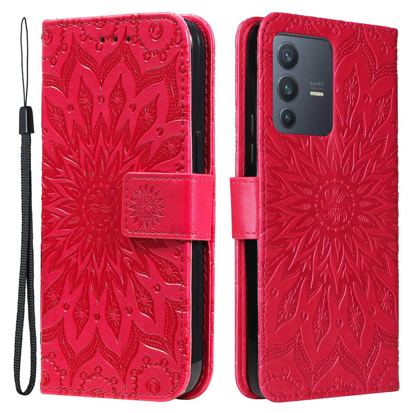 Kt-sprudelblumenserie-1 Für Vivo V23 5G PU Leder-sprudel Mandala Sonnenmuster Stand Hülle Folio Flip Wallet Decke - Rot, vivo V23 5G
Kt-sprudelblumenserie-1 Für Vivo V23 5G PU Leder-sprudel Mandala Sonnenmuster Stand Hülle Folio Flip Wallet Decke - Rot, vivo V23 5G