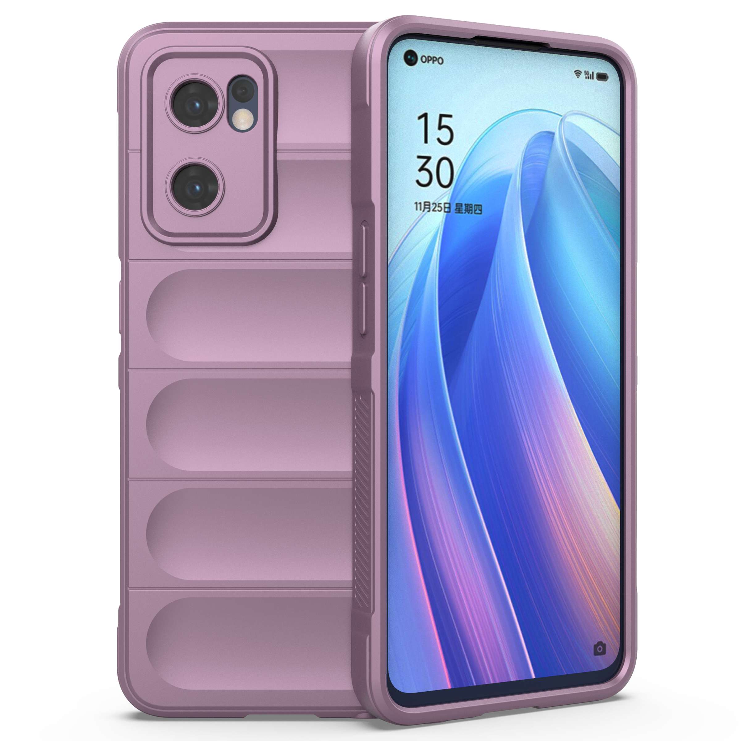 Soft Tpu-rückdecke Für Oppo Reno7 5G (global) Gut Geschütztes Anti-drop-rugged-telefonfall - Helles Lila, Oppo Reno7 5G (Global) 
Soft Tpu-rückdecke Für Oppo Reno7 5G (global) Gut Geschütztes Anti-drop-rugged-telefonfall - Helles Lila, Oppo Reno7 5G (Global)