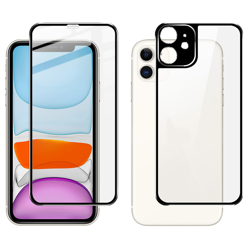 IMAK Full Glue Full Covering Metal Frame Tempered Glass Screen Film + Back Film for Apple iPhone 11 6.1 inch - Black, iPhone 11 6.1 inch
IMAK Full Glue Full Covering Metal Frame Tempered Glass Screen Film + Back Film for Apple iPhone 11 6.1 inch - Black, iPhone 11 6.1 inch