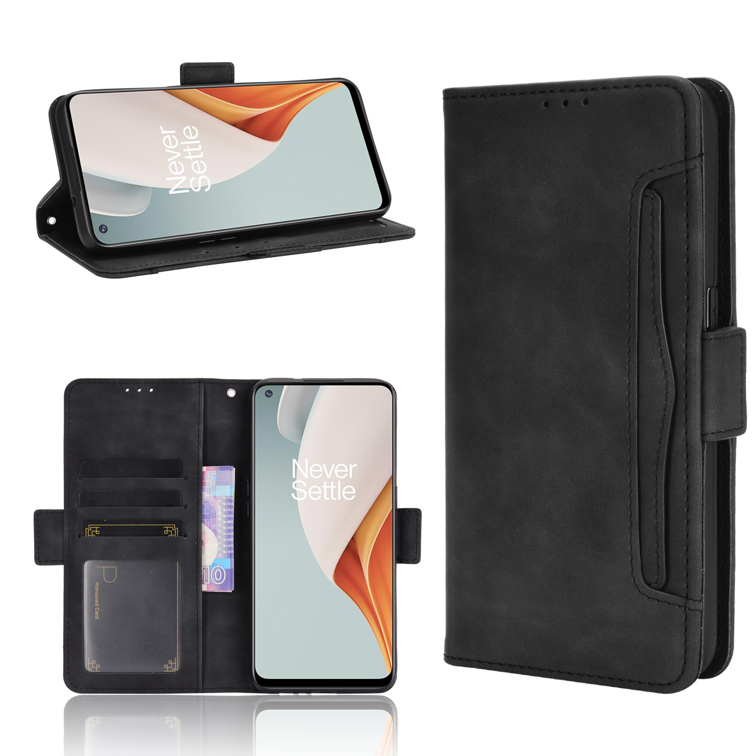 Mehrere Kartensteckplätze Lederwallet Mobiltelefonkasten Für OnePlus Nord N100 - Schwarz, OnePlus Nord N100
Mehrere Kartensteckplätze Lederwallet Mobiltelefonkasten Für OnePlus Nord N100 - Schwarz, OnePlus Nord N100