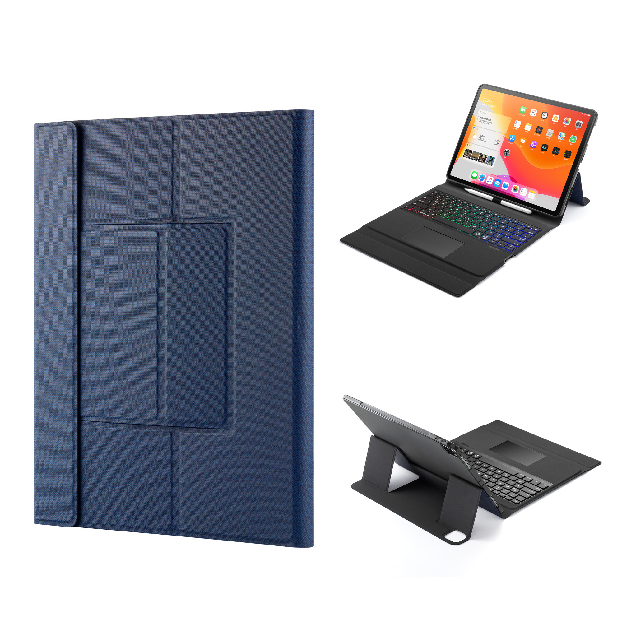W129TS Красочная Подсветка Кожаная Bluetooth TouchPad Клавиатура Клавиатуры Для IPad Pro 12,9-дюймовый (2020) / (2018) - Синий, iPad Pro 12.9-inch (2020)
W129TS Красочная Подсветка Кожаная Bluetooth TouchPad Клавиатура Клавиатуры Для IPad Pro 12,9-дюймовый (2020) / (2018) - Синий, iPad Pro 12.9-inch (2020)