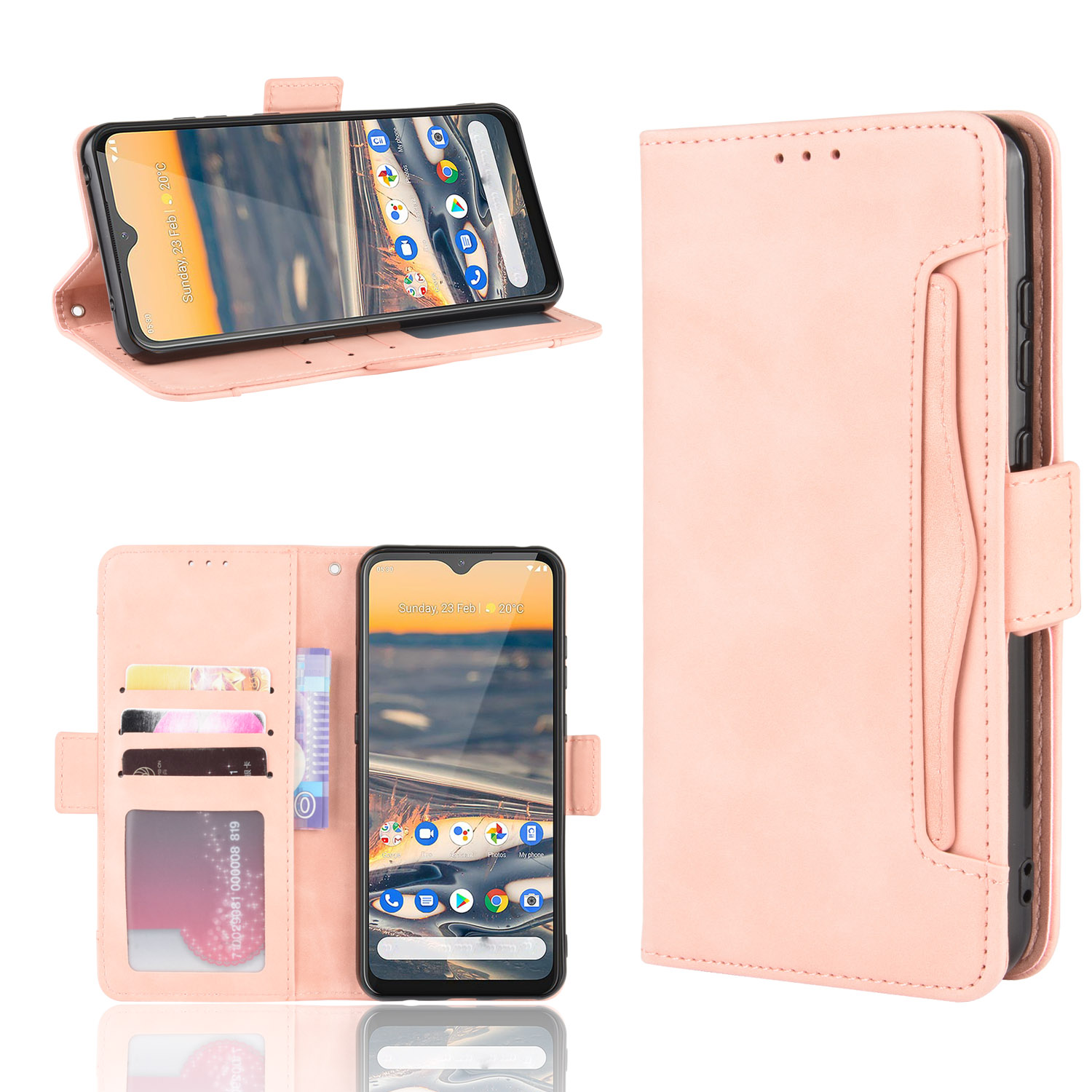 Multiple Card Slots Magnetic PU Leather Shell for Nokia 5.3 - Pink, Nokia Nokia 5.3
Multiple Card Slots Magnetic PU Leather Shell for Nokia 5.3 - Pink, Nokia Nokia 5.3