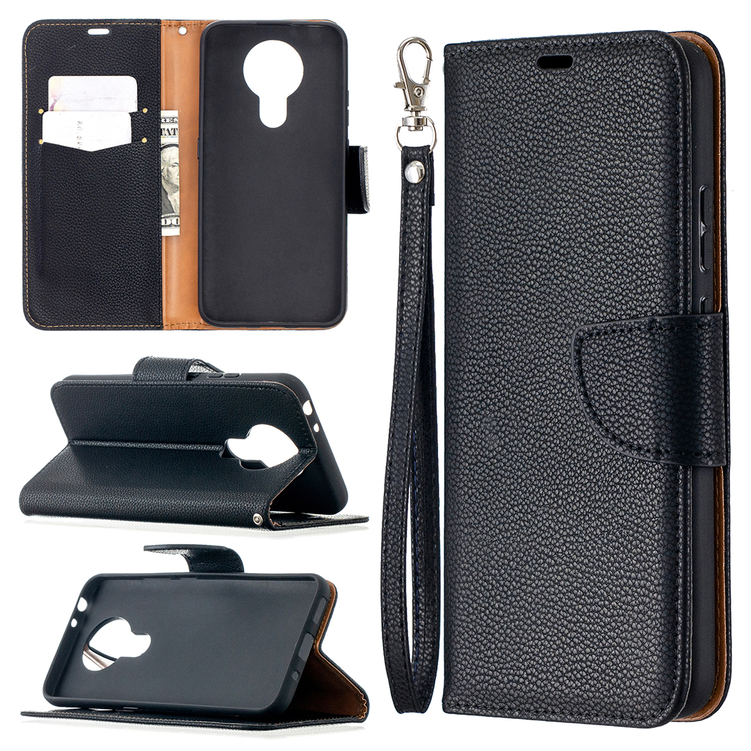 Litchi Textur Wallet Stand Lederabdeckung Mit Lanyard Für Nokia 3.4 - Schwarz, Nokia 3.4
Litchi Textur Wallet Stand Lederabdeckung Mit Lanyard Für Nokia 3.4 - Schwarz, Nokia 3.4