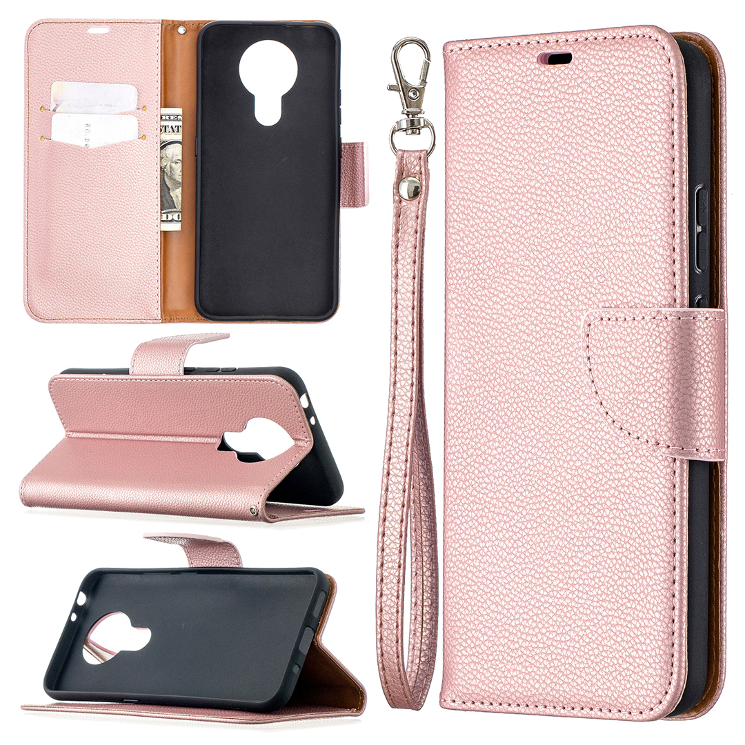 Litchi Textur Wallet Stand Lederabdeckung Mit Lanyard Für Nokia 3.4 - Roségold, Nokia 3.4
Litchi Textur Wallet Stand Lederabdeckung Mit Lanyard Für Nokia 3.4 - Roségold, Nokia 3.4