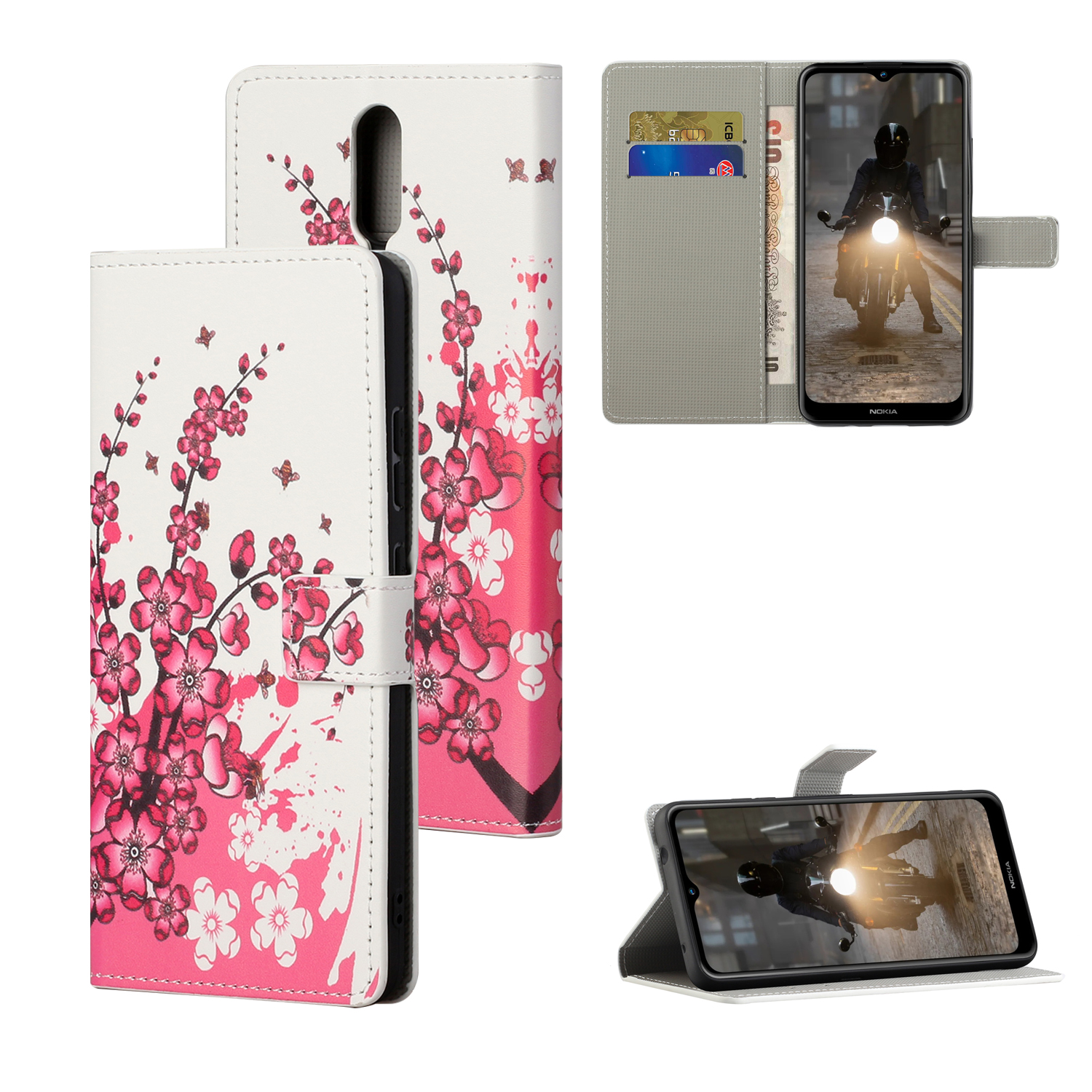 Musterdruckschale Für Nokia 2.4 PU Leder Brieftasche Abdeckung - Pfirsichblume, Nokia C20
Musterdruckschale Für Nokia 2.4 PU Leder Brieftasche Abdeckung - Pfirsichblume, Nokia C20