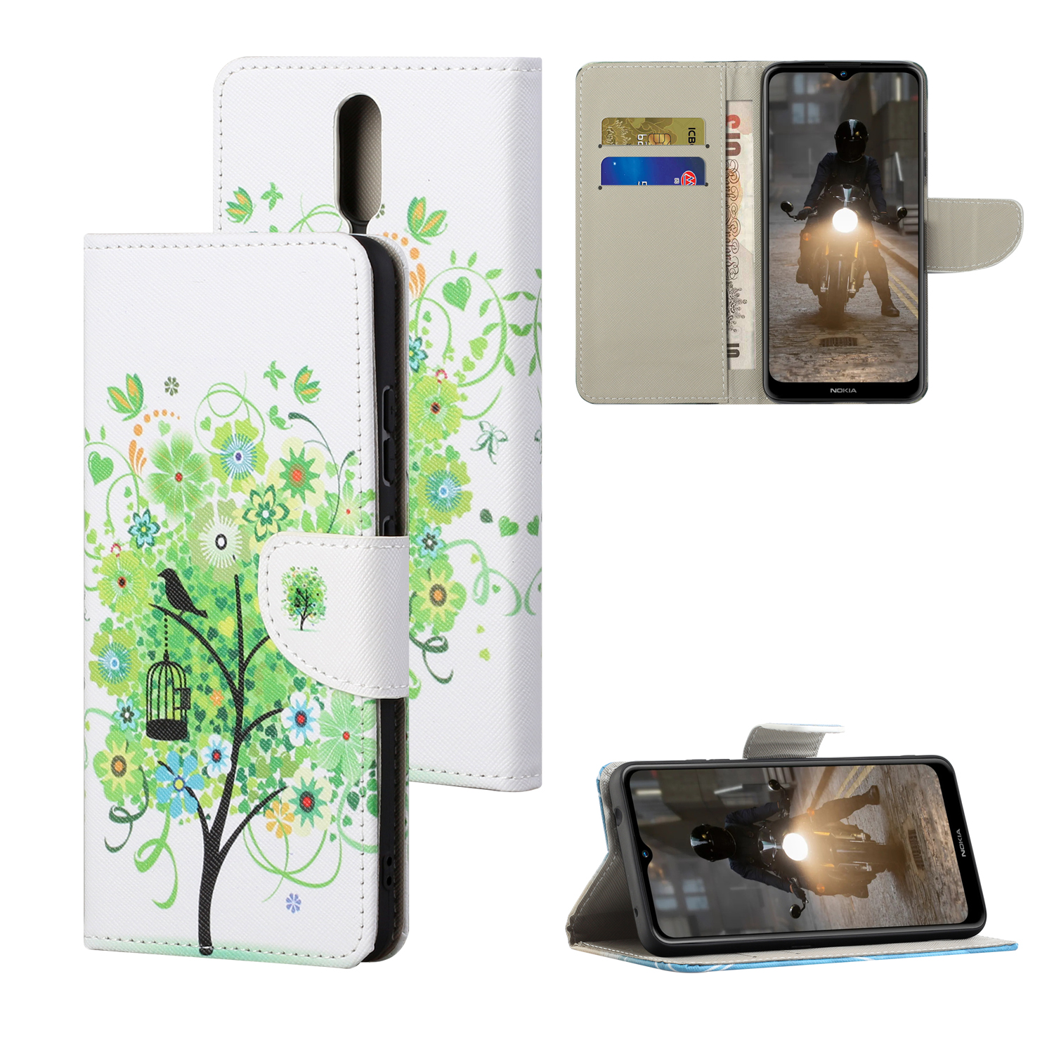 Gemusterte Kreuztextur Leder Brieftasche Für Nokia 2.4 Stand Shell - Grüner Baum, Nokia C20
Gemusterte Kreuztextur Leder Brieftasche Für Nokia 2.4 Stand Shell - Grüner Baum, Nokia C20