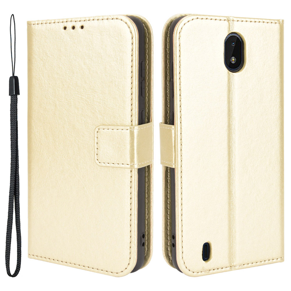 Crazy Horse PU Leder -brieftaschen -karten -slots Schutz Handy Shell Mit Stand Für Nokia C01 Plus - Gold, Nokia C01 Plus
Crazy Horse PU Leder -brieftaschen -karten -slots Schutz Handy Shell Mit Stand Für Nokia C01 Plus - Gold, Nokia C01 Plus